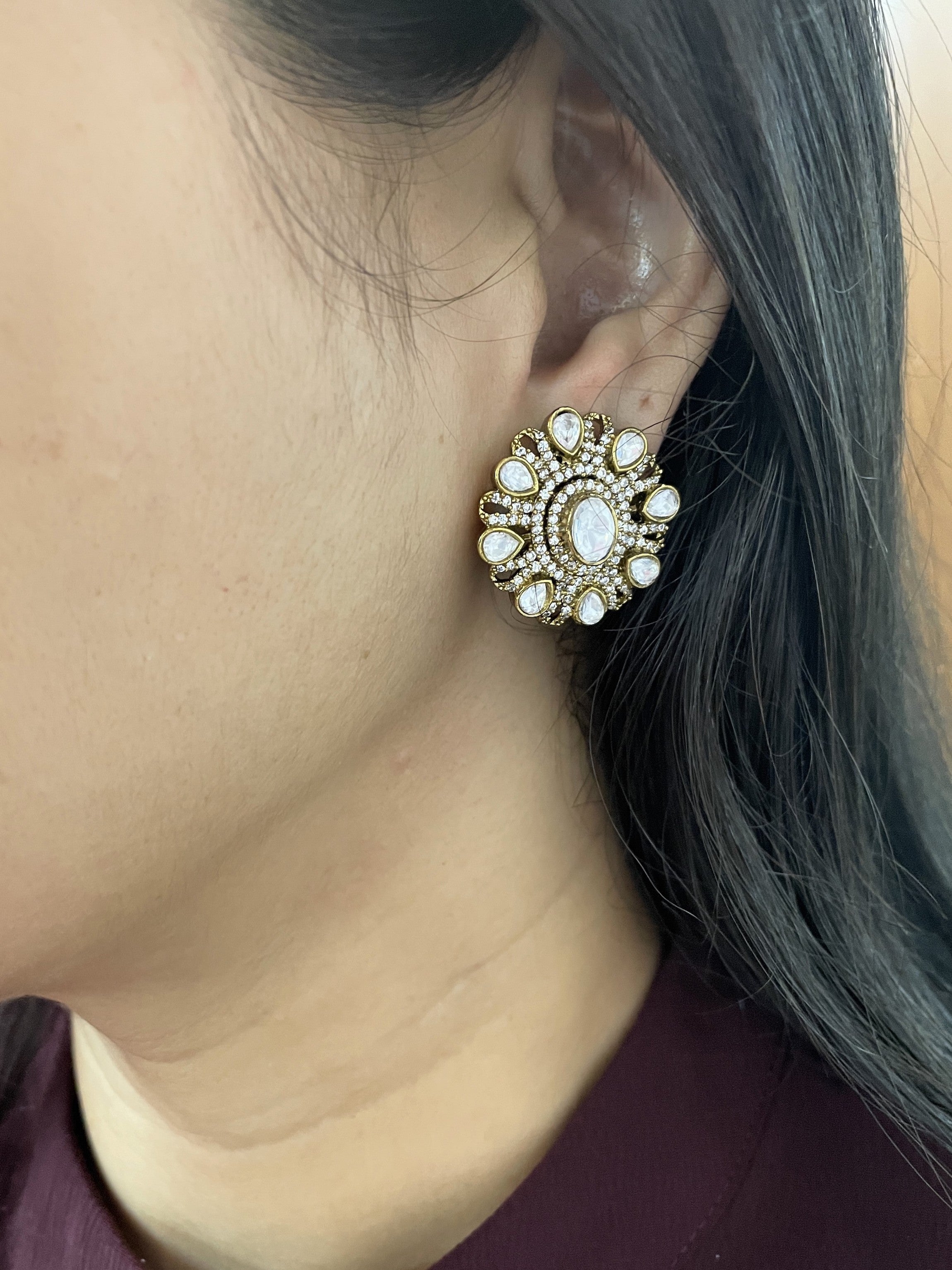 Shayla Antique Polki Earrings