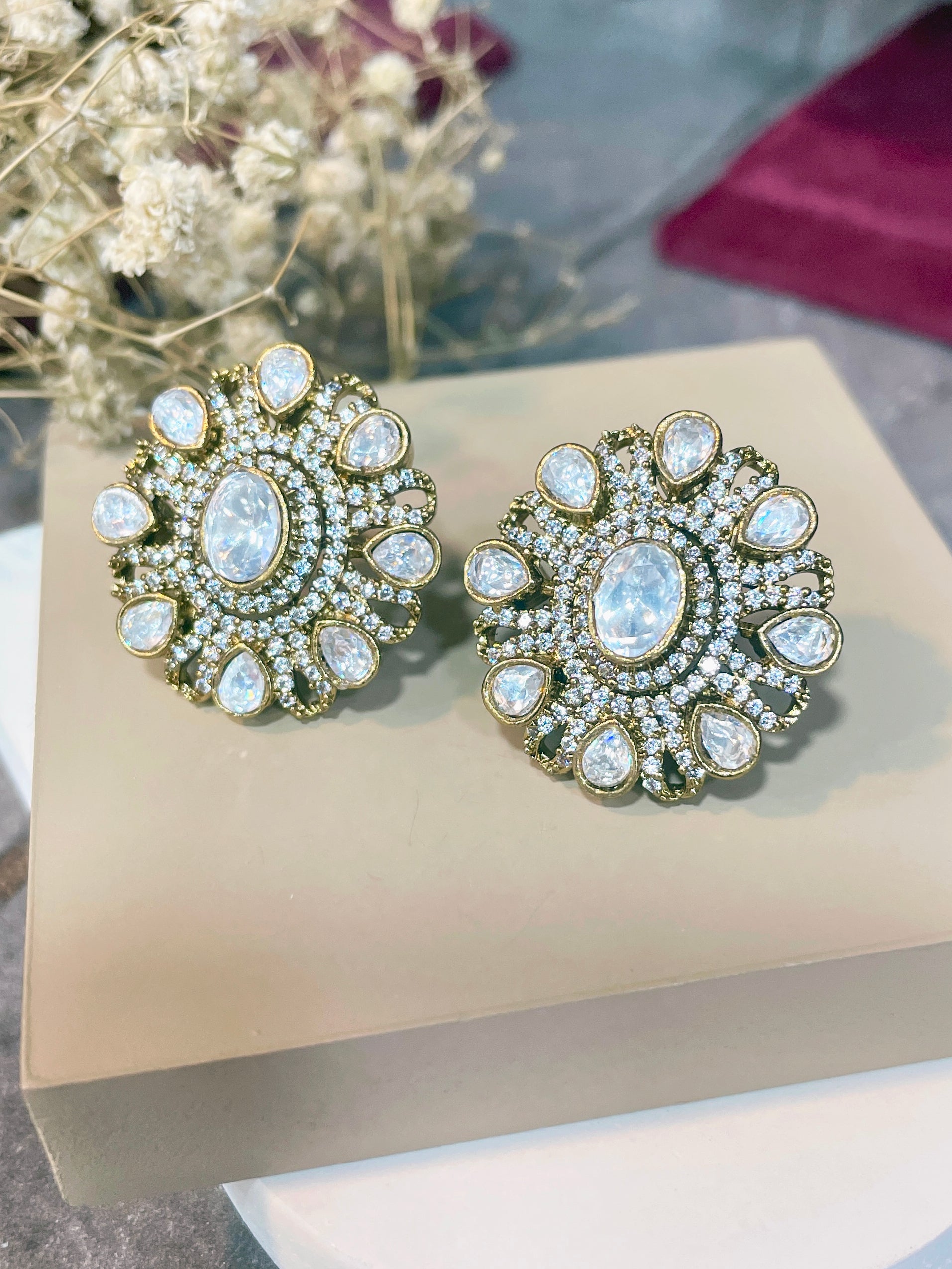 Shayla Antique Polki Earrings