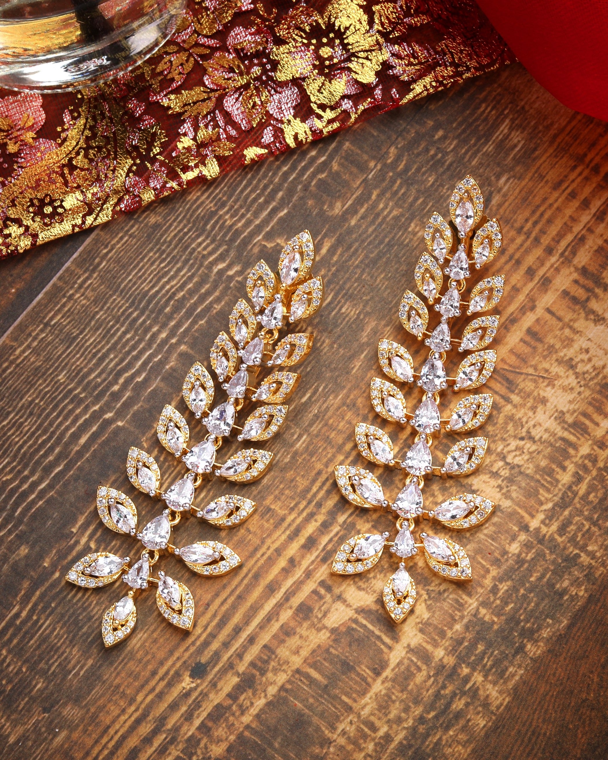 Feather Diamond Designer Earrings