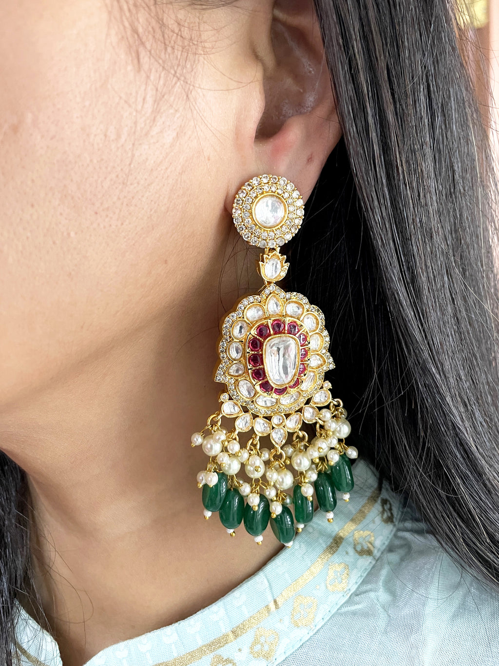 Sasha Polki Designer Earrings