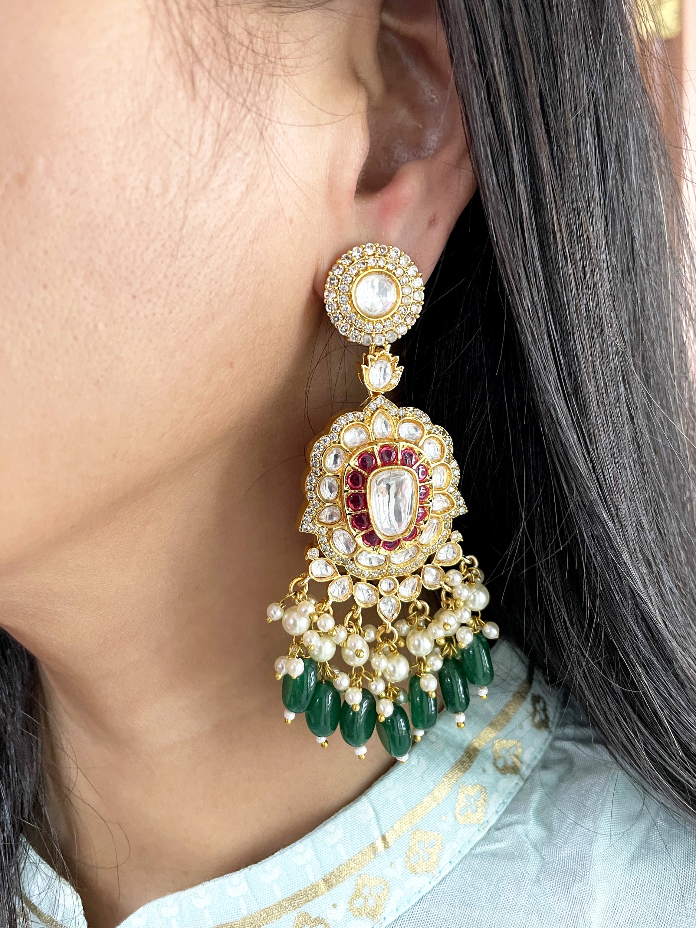 Sasha Polki Designer Earrings
