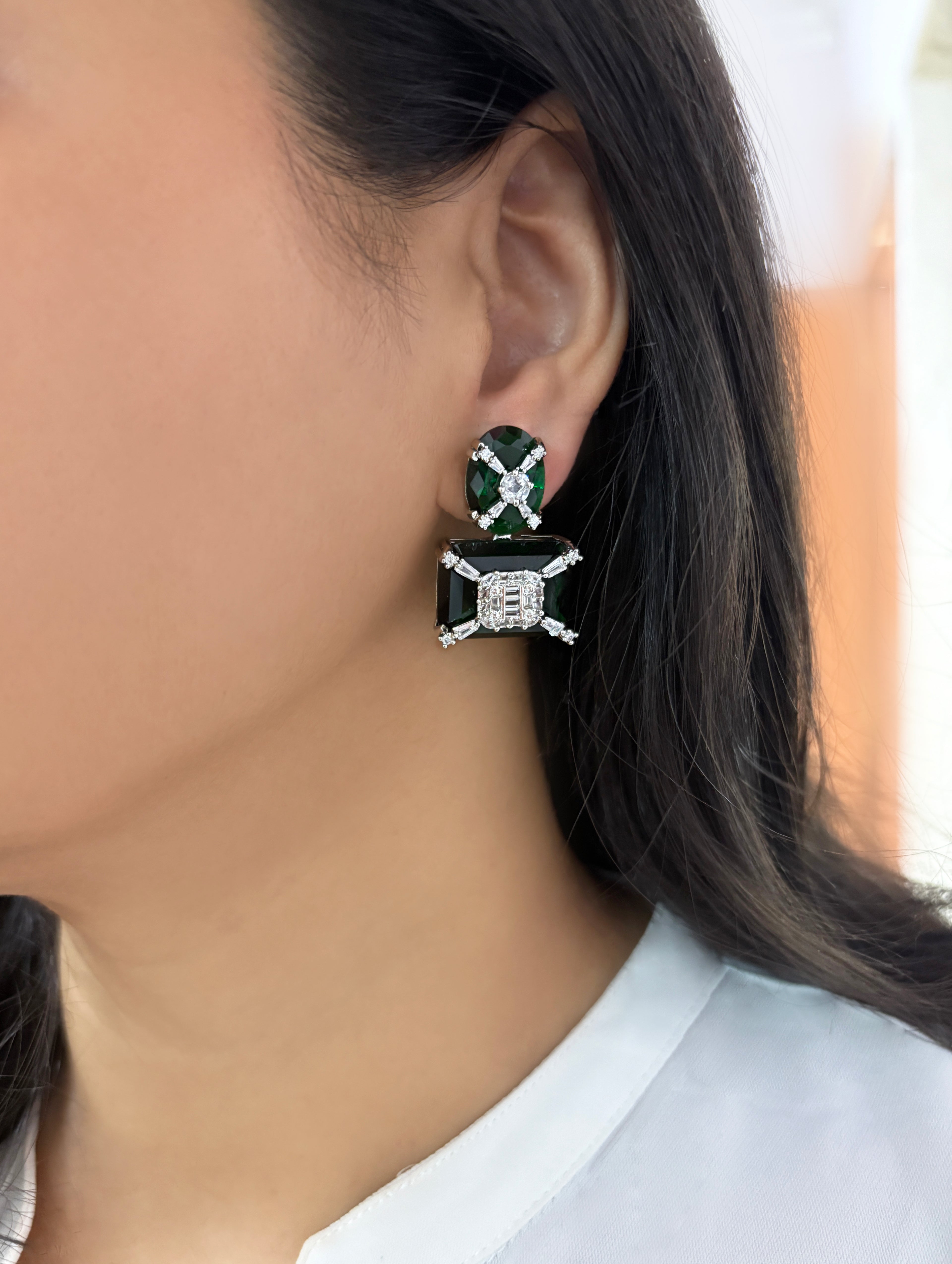 Ria Gemstone Designer Earrings
