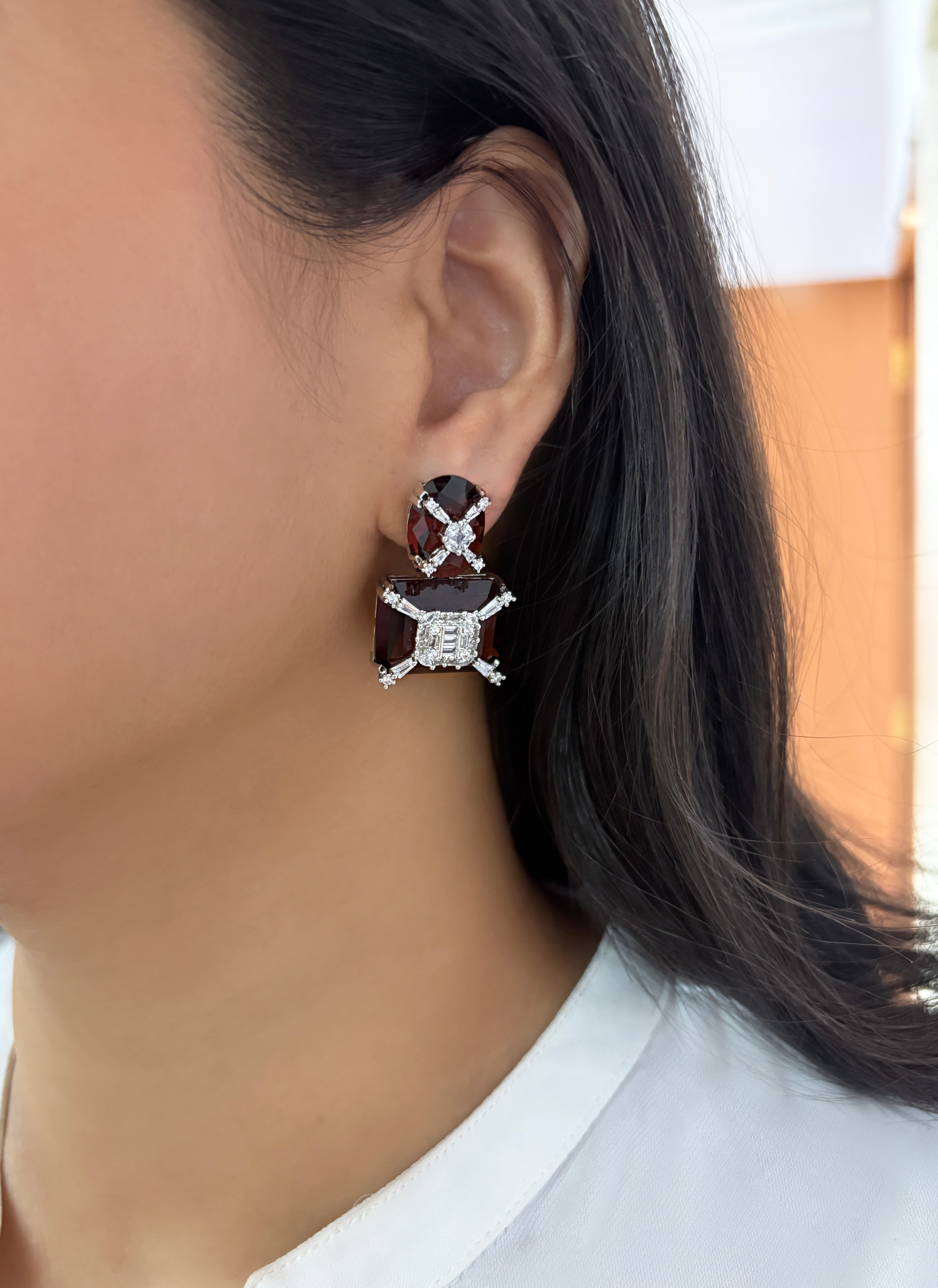 Ria Gemstone Designer Earrings