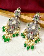 Zaha Polki Statement Earrings