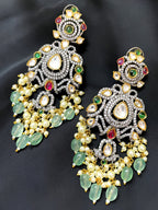 Zaha Polki Statement Earrings