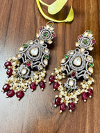 Zaha Polki Statement Earrings