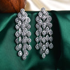 Scarlet Diamond Waterfall Statement Earrings