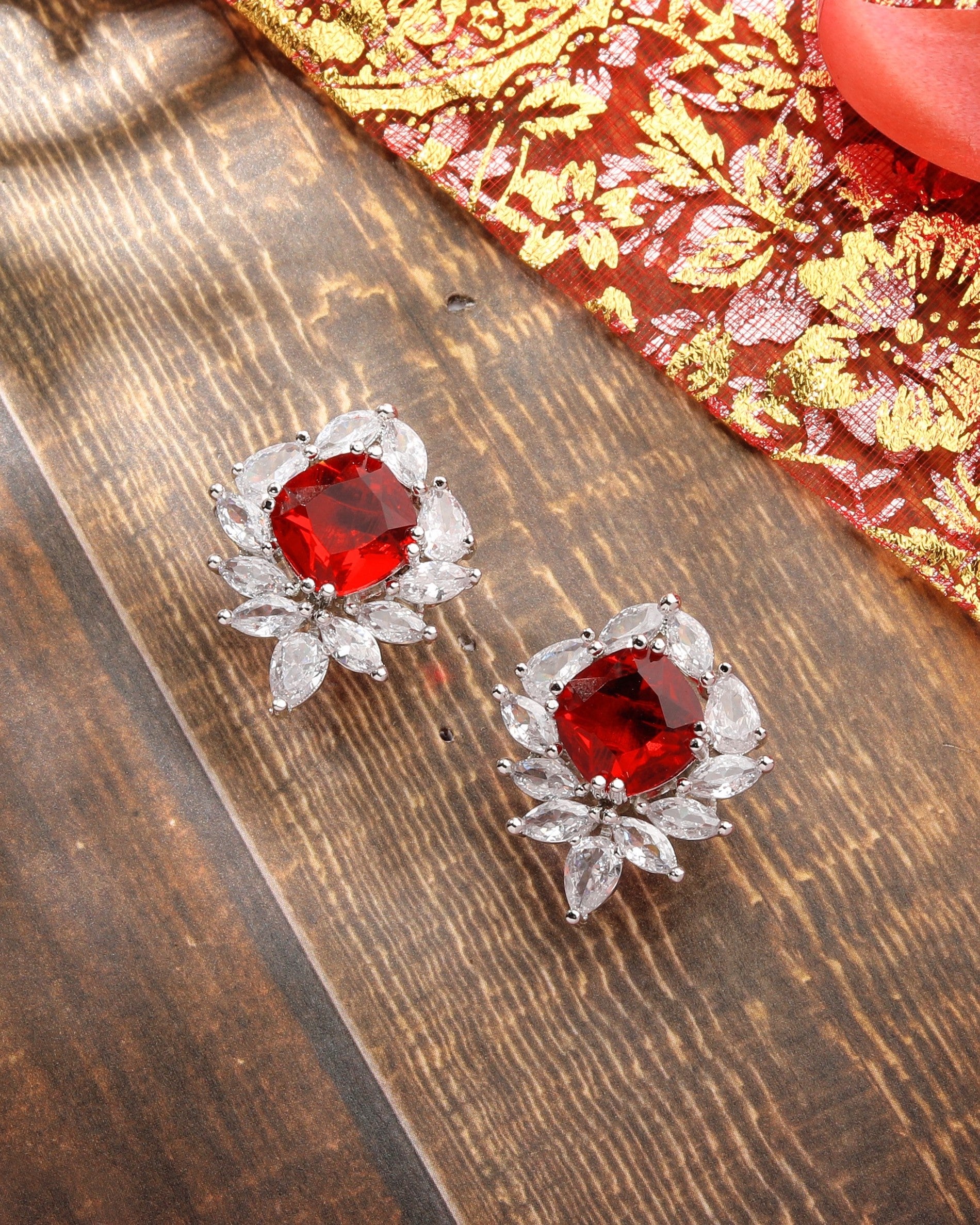 Tulip Diamond Studs