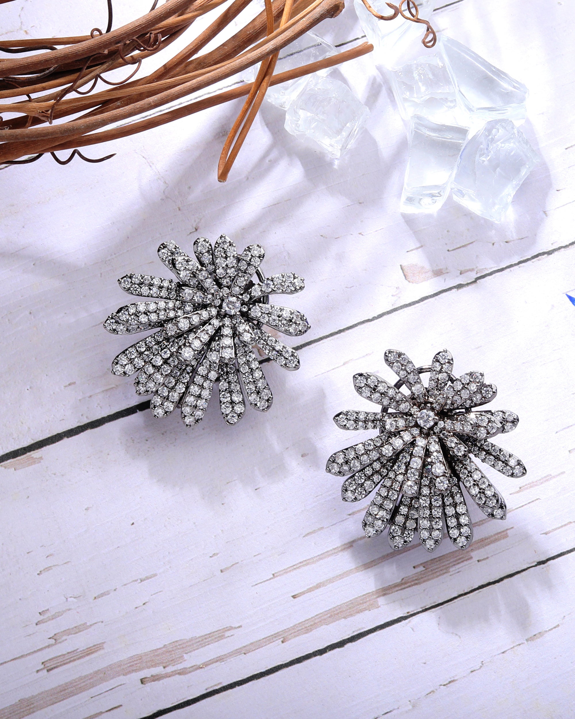 Faith Floral Diamond Studs