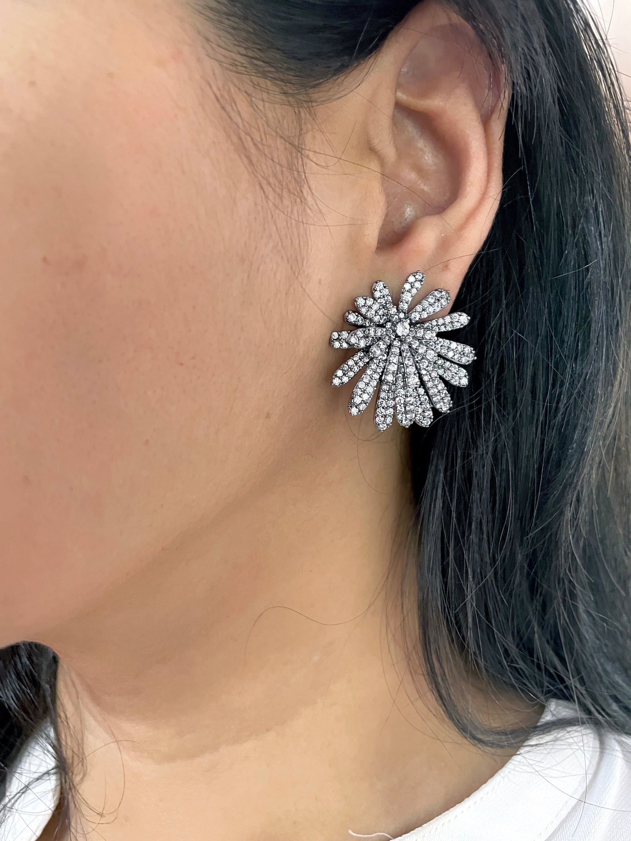 Faith Floral Diamond Studs