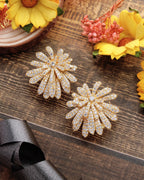 Faith Floral Diamond Studs