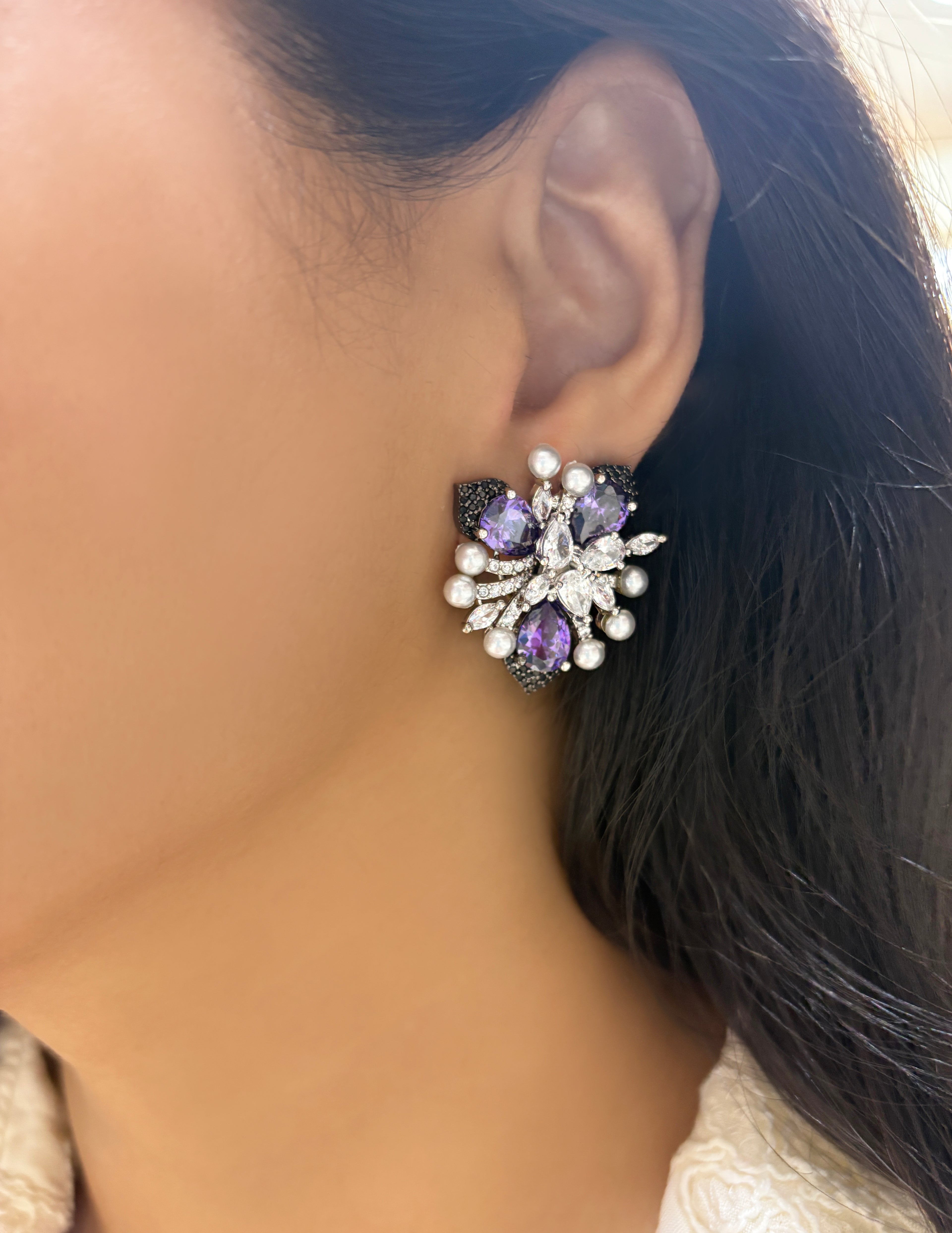 Erina Diamond Contemporary Designer Studs