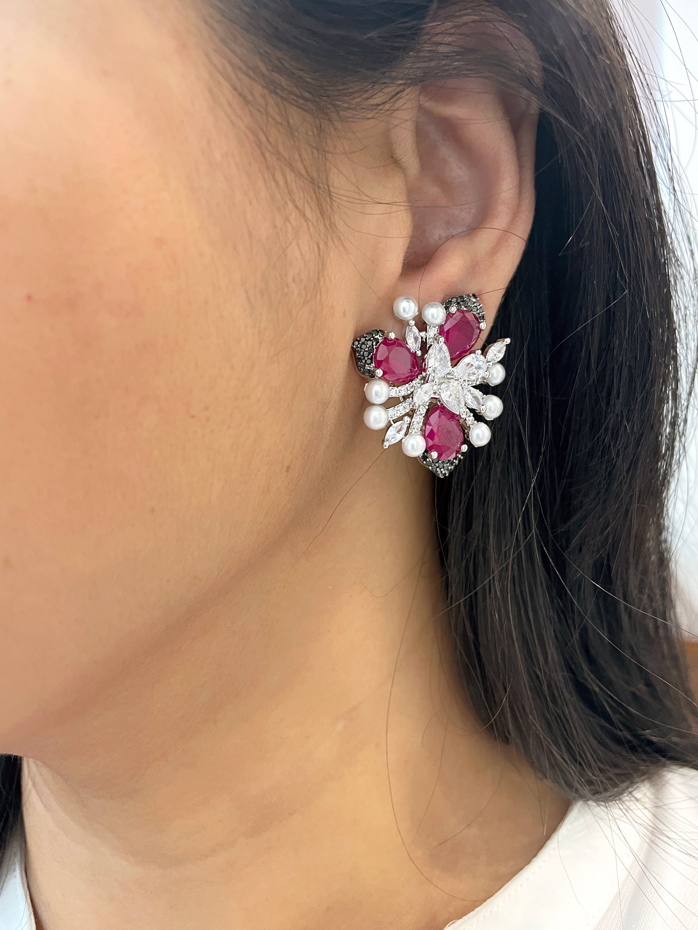 Erina Diamond Contemporary Designer Studs
