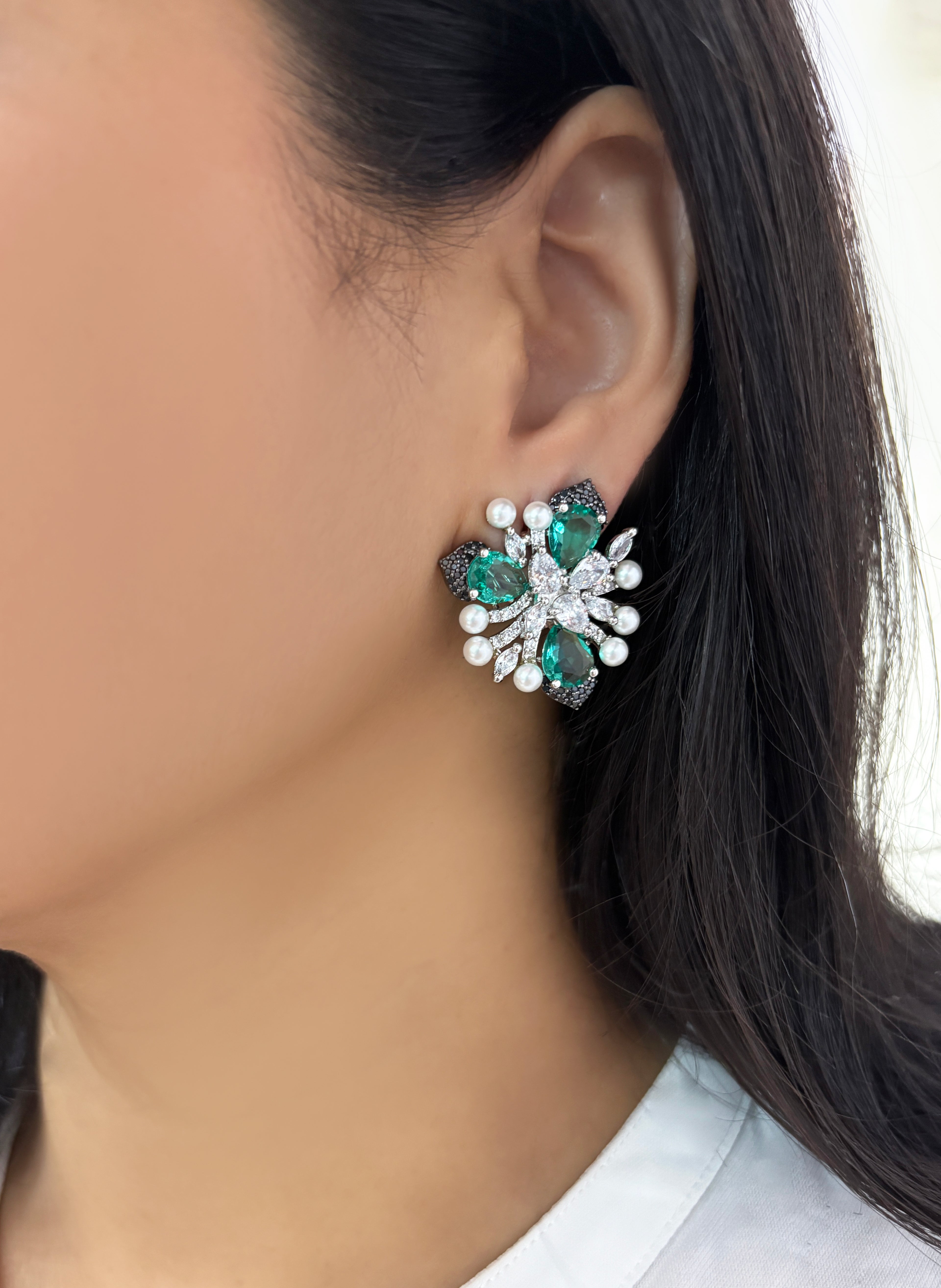 Erina Diamond Contemporary Designer Studs
