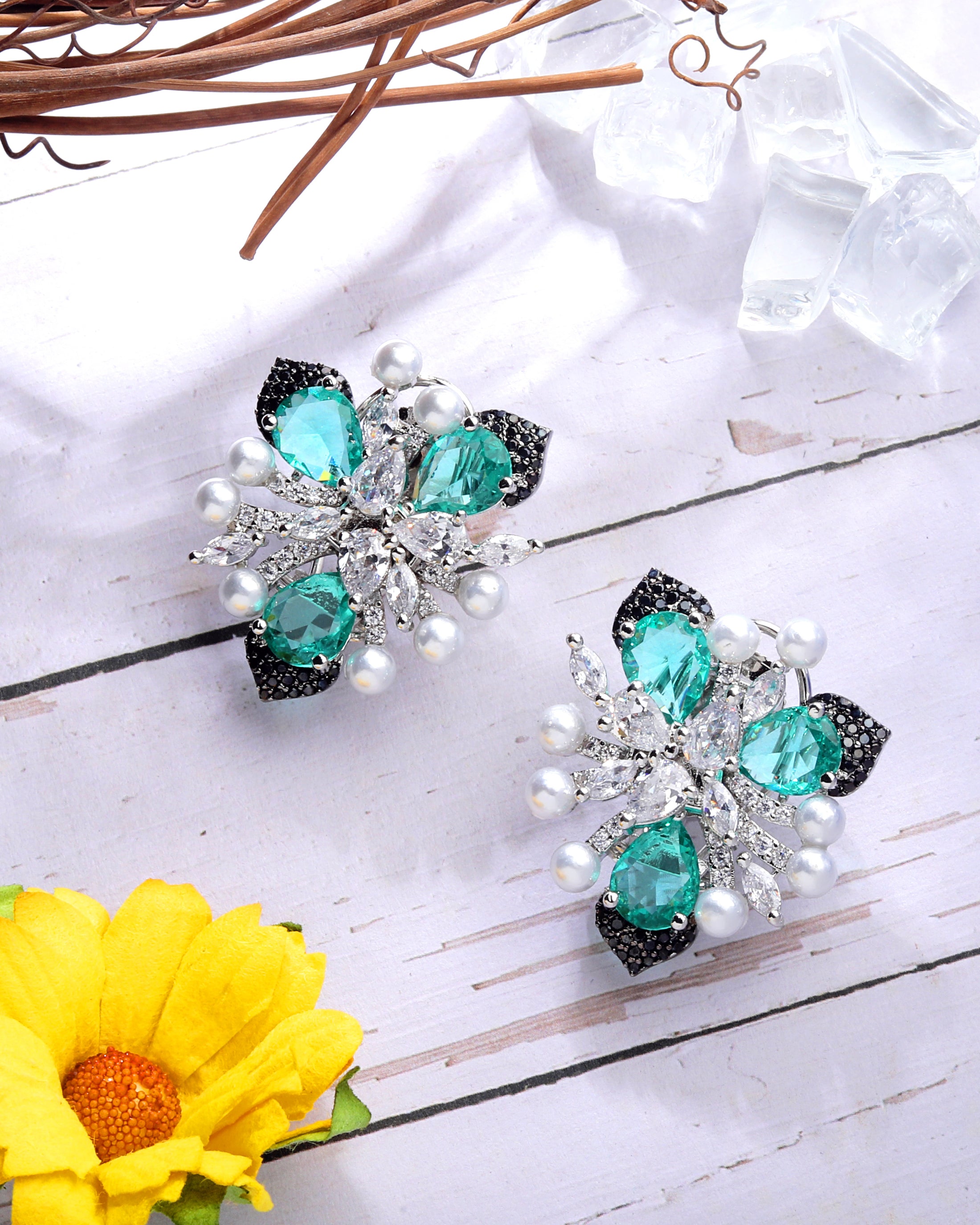 Erina Diamond Contemporary Designer Studs