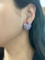 Cherry Diamond Colorful Studs