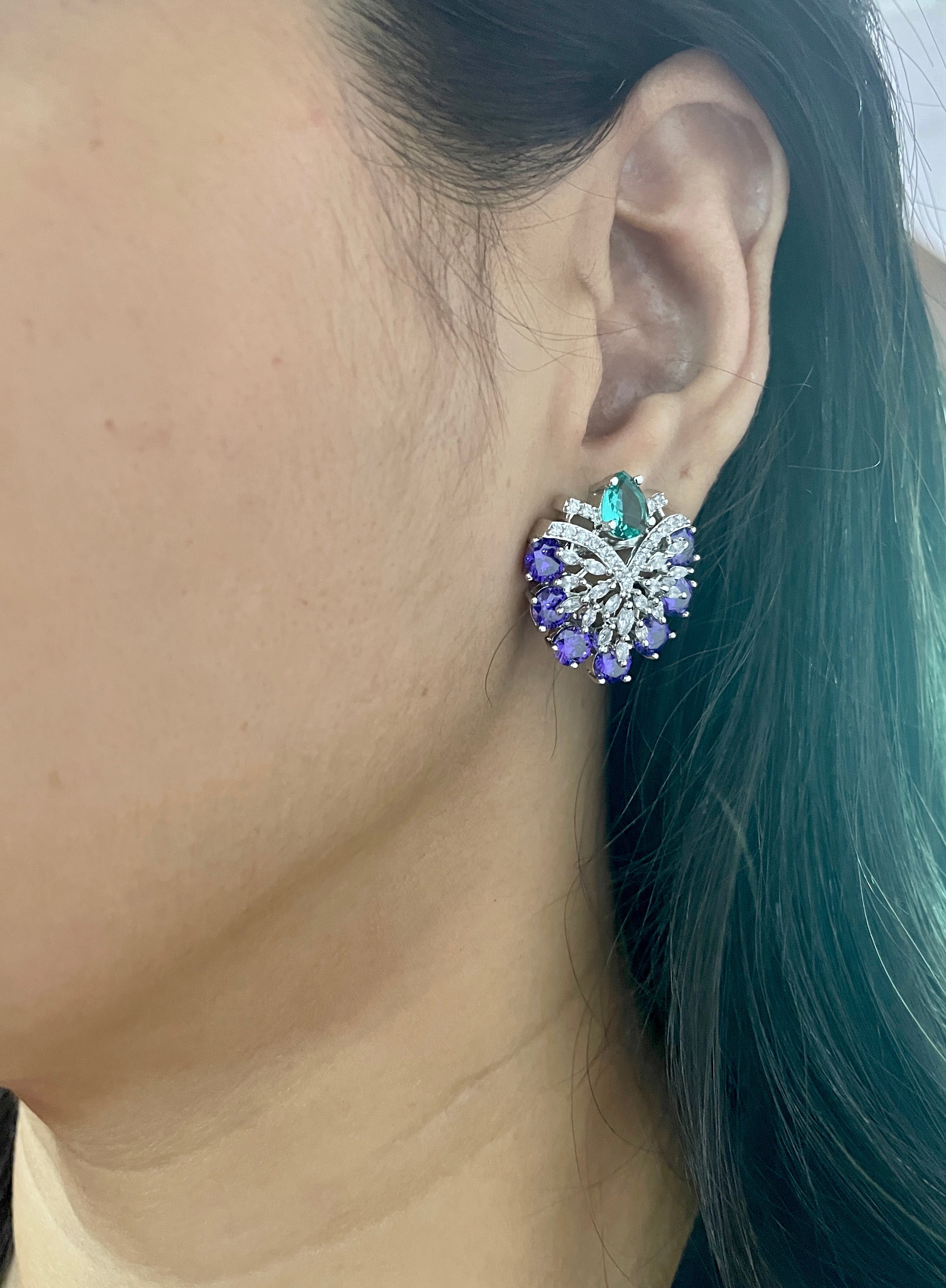 Cherry Diamond Colorful Studs