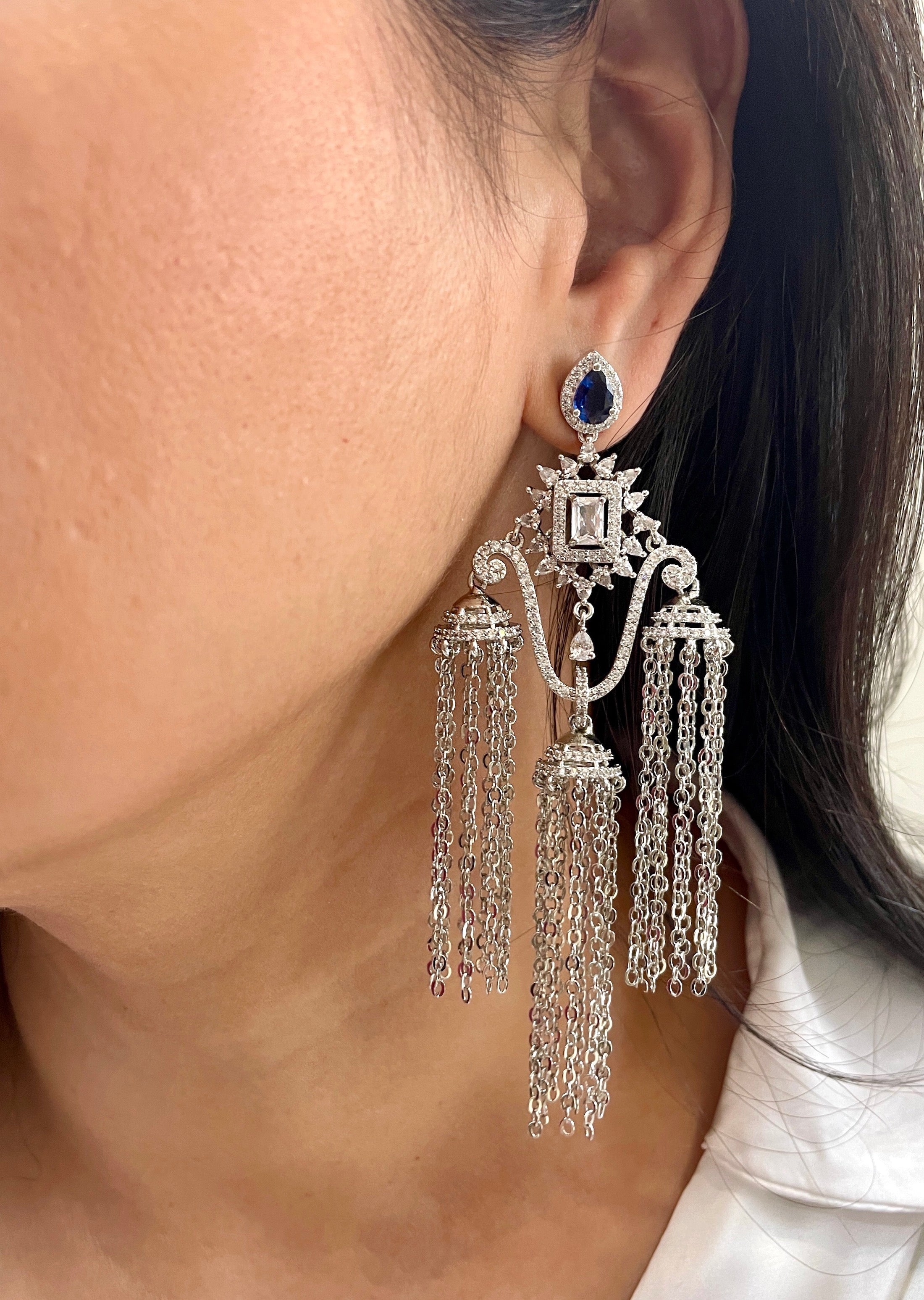 Chandelier Diamond Statement Earrings