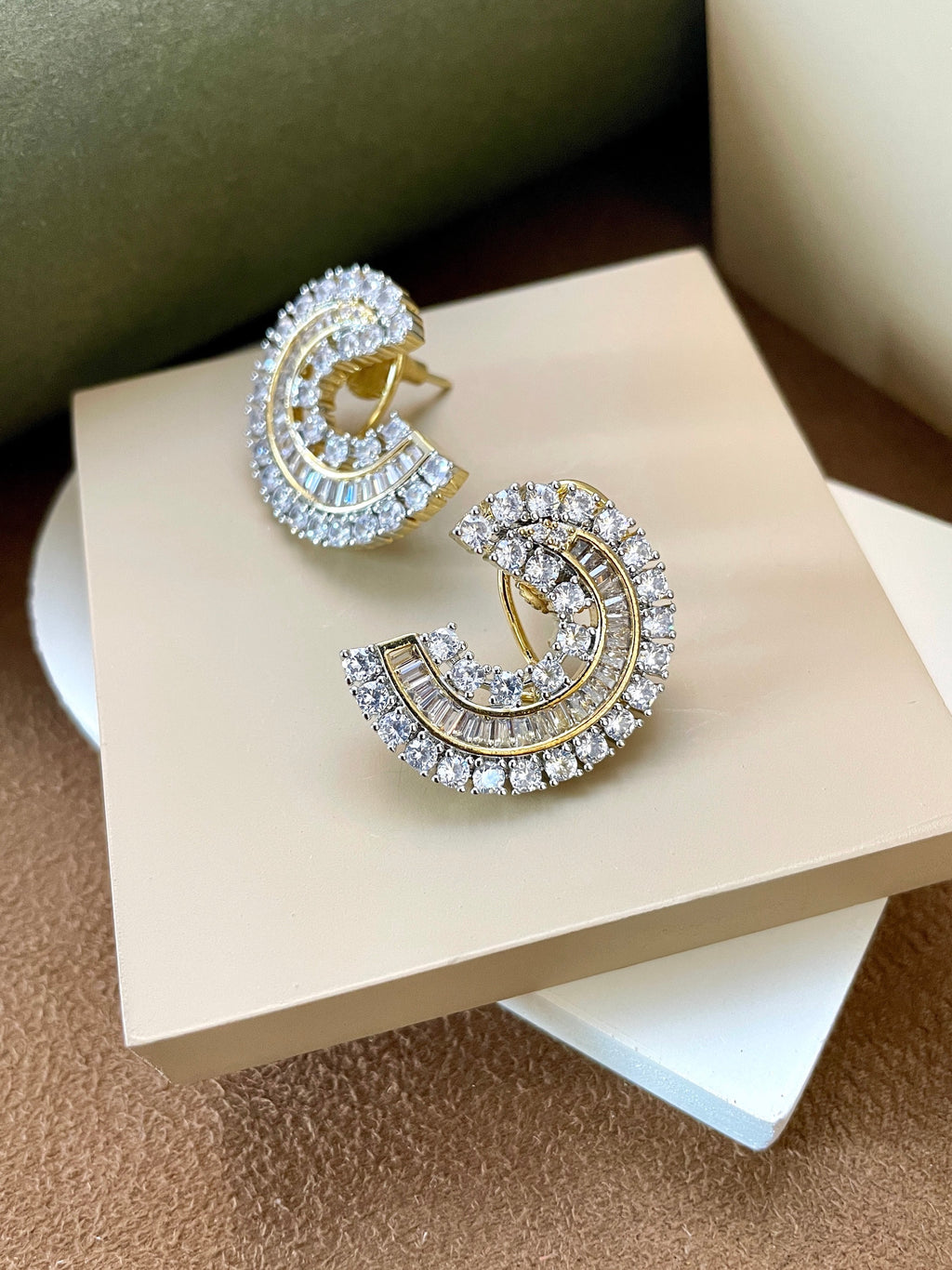 Poppy Diamond C Studs