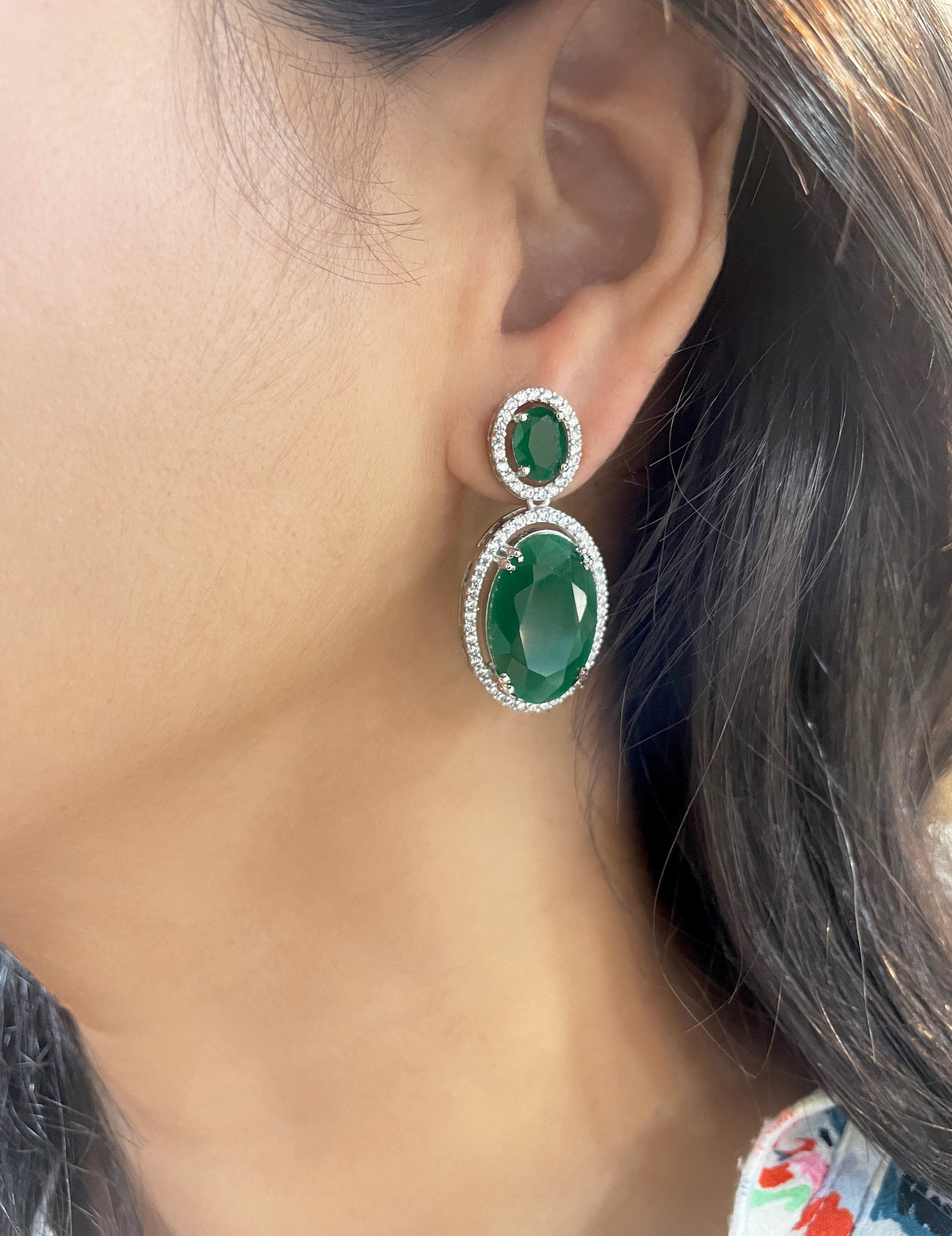Imitation Jewellery CZ & Color Stone Earrings