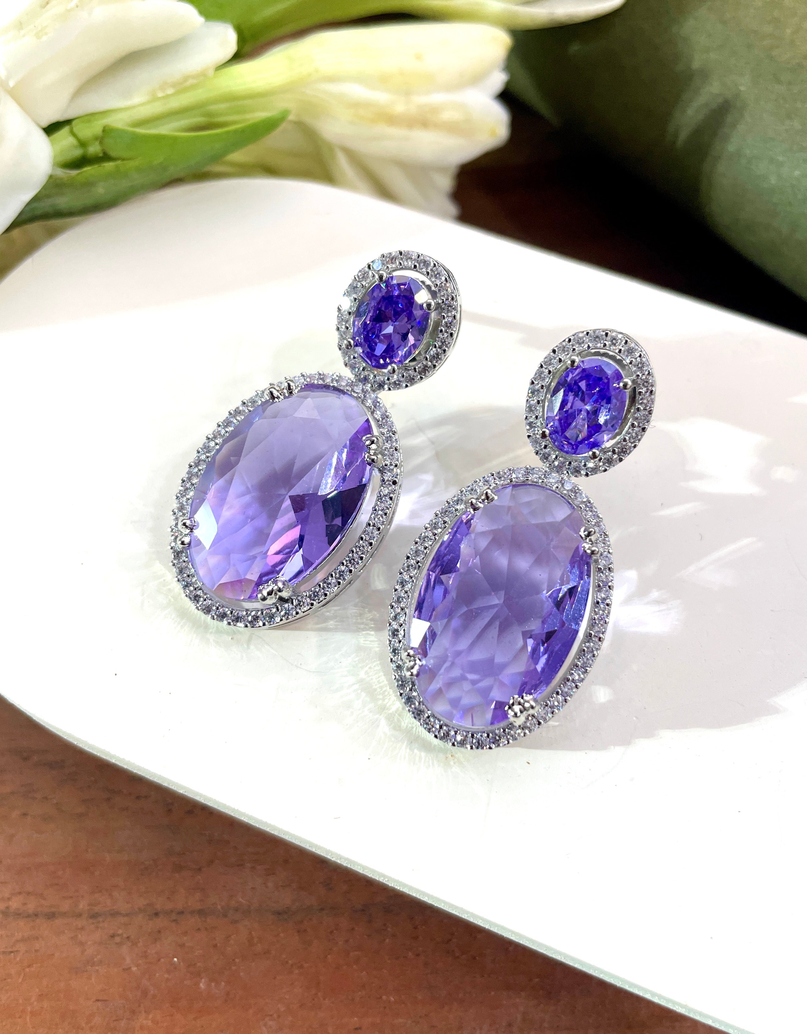 Imitation Jewellery CZ & Color Stone Earrings