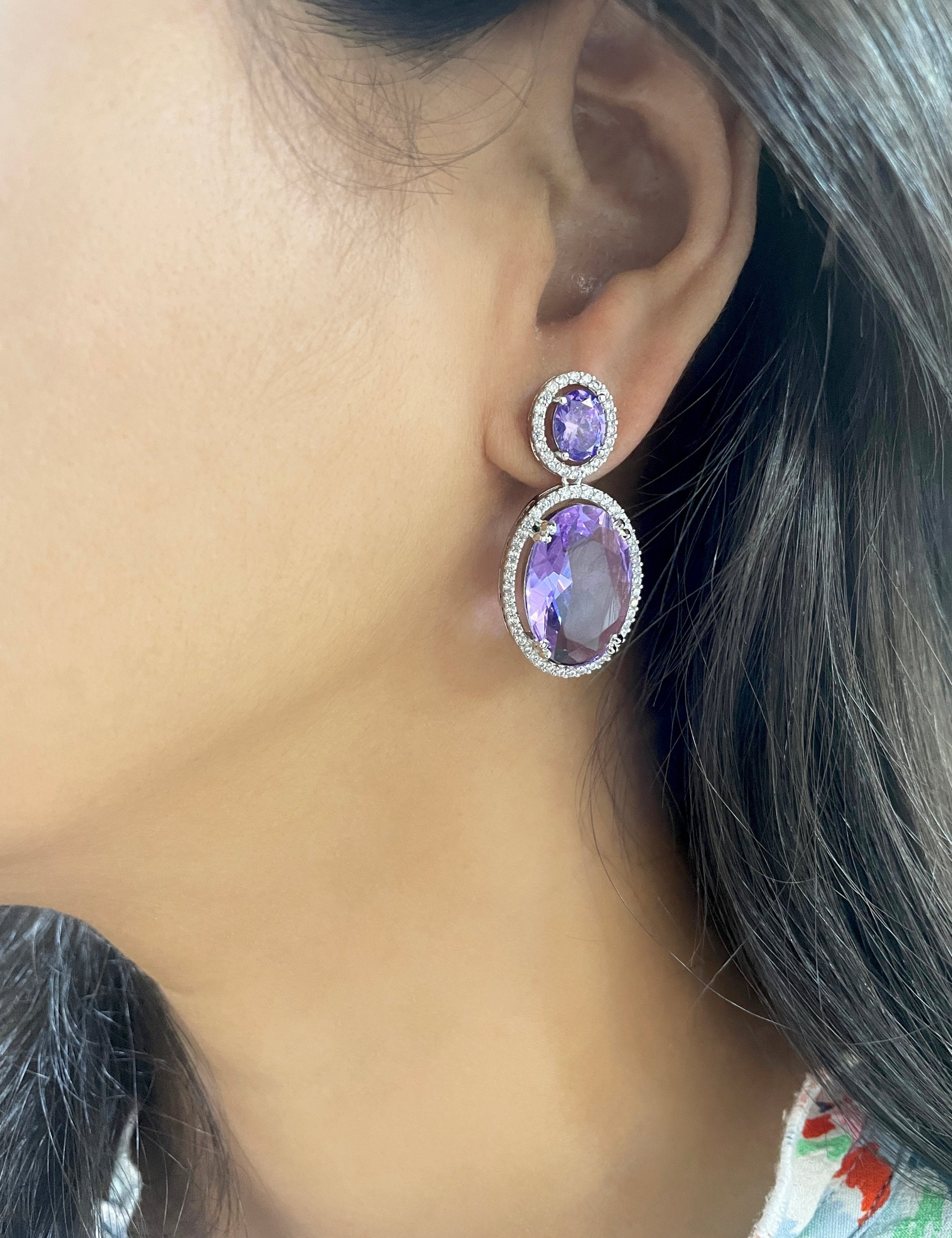 Imitation Jewellery CZ & Color Stone Earrings