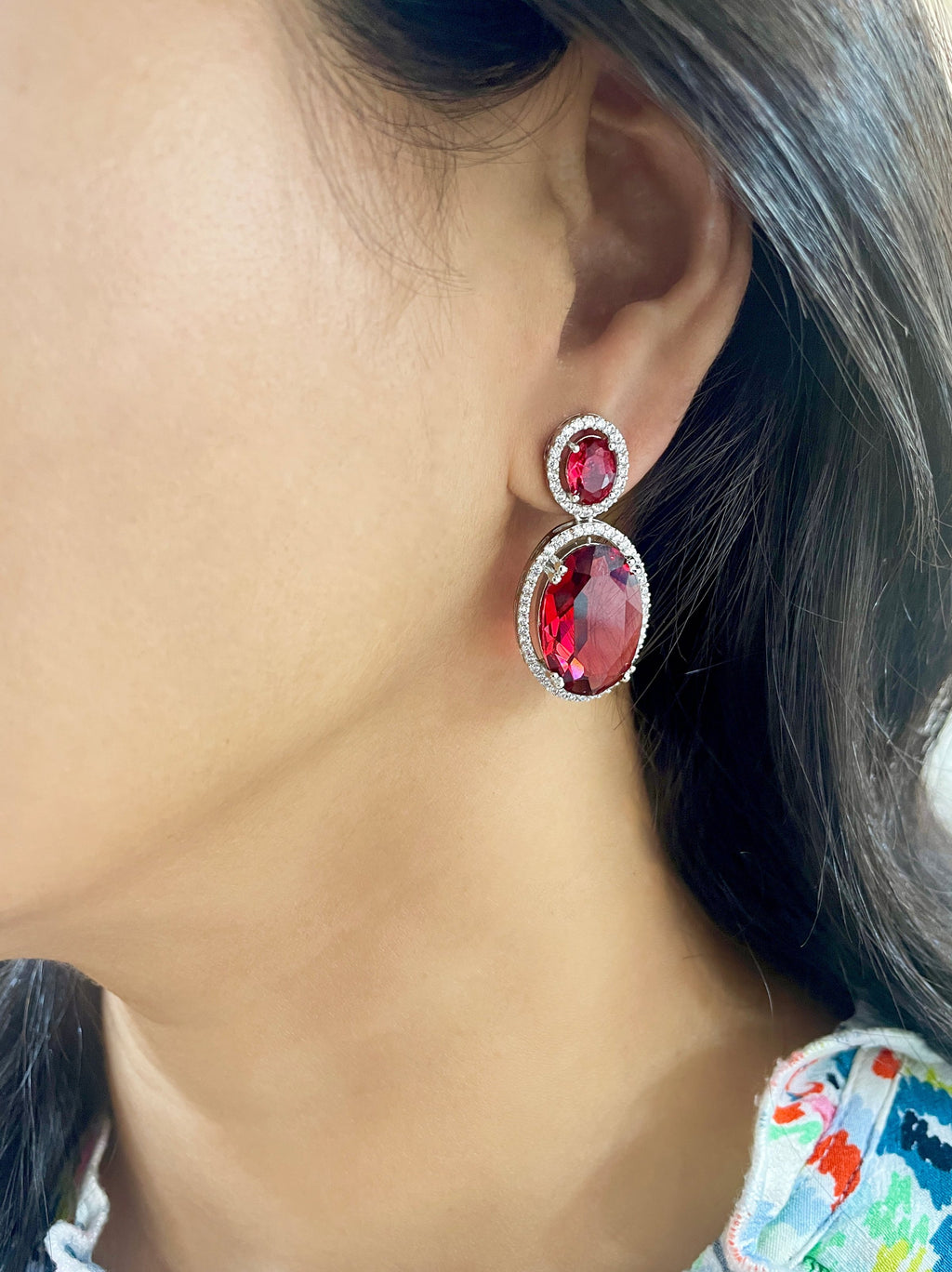 Imitation Jewellery CZ & Color Stone Earrings