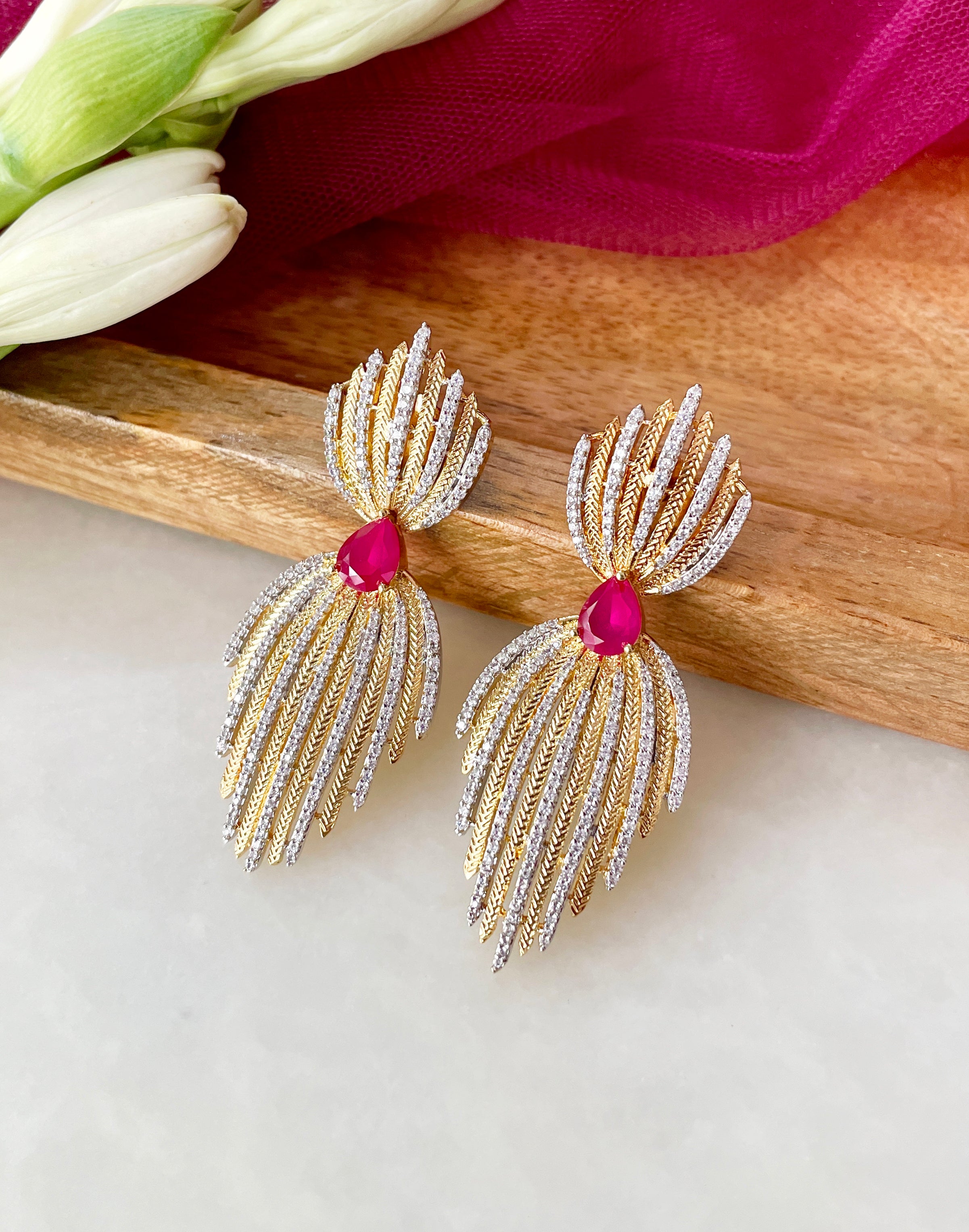 Imitation Jewellery CZ & Color Stone Earrings