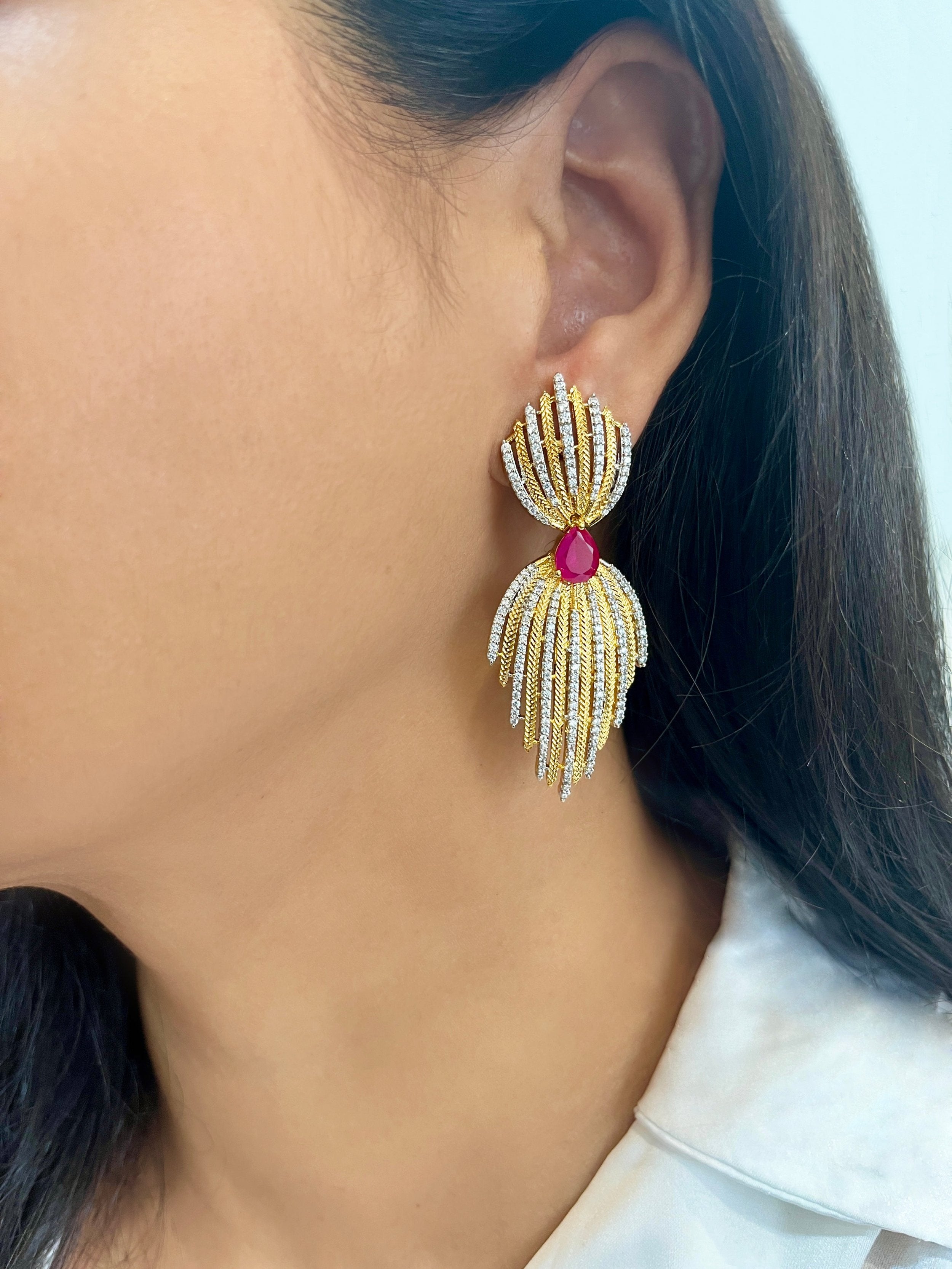 Imitation Jewellery CZ & Color Stone Earrings