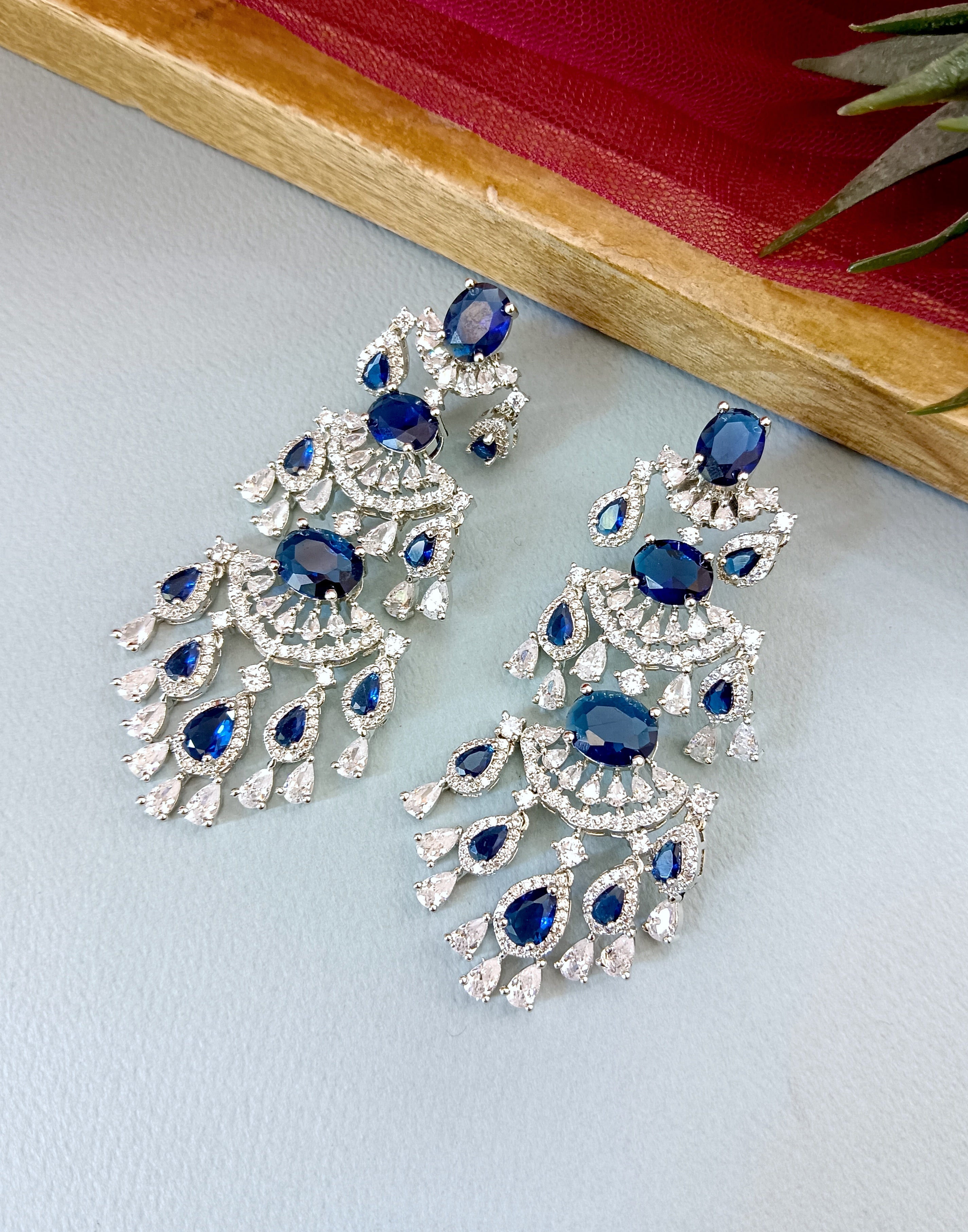 Indie Layered Diamond Designer Earrings