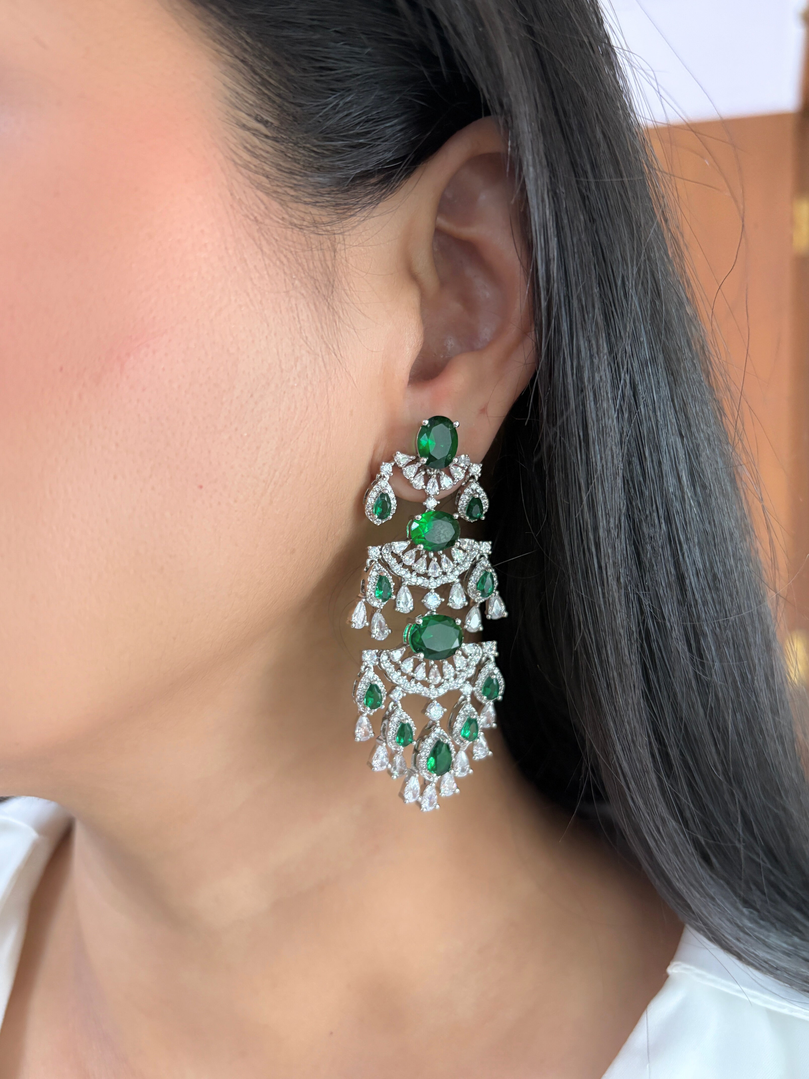 Indie Layered Diamond Designer Earrings