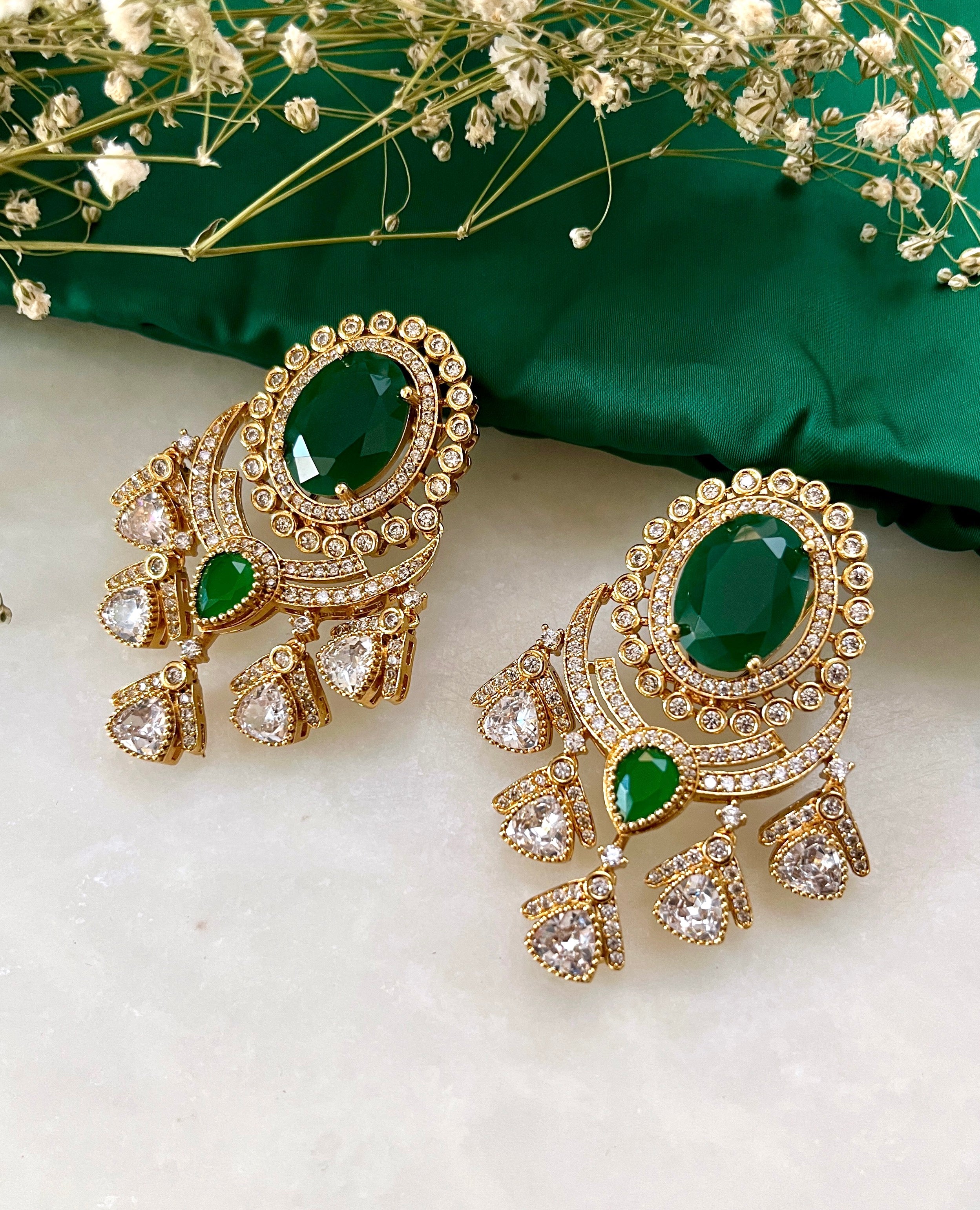 Raya Gold Plated Indian Ethnic Earrings