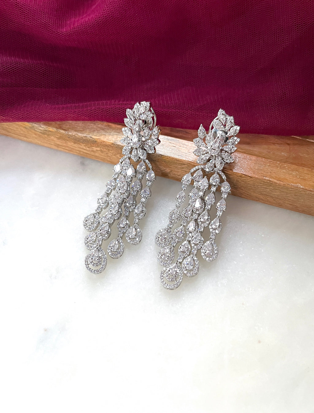 Isabell Diamond Waterfall Designer Earrings