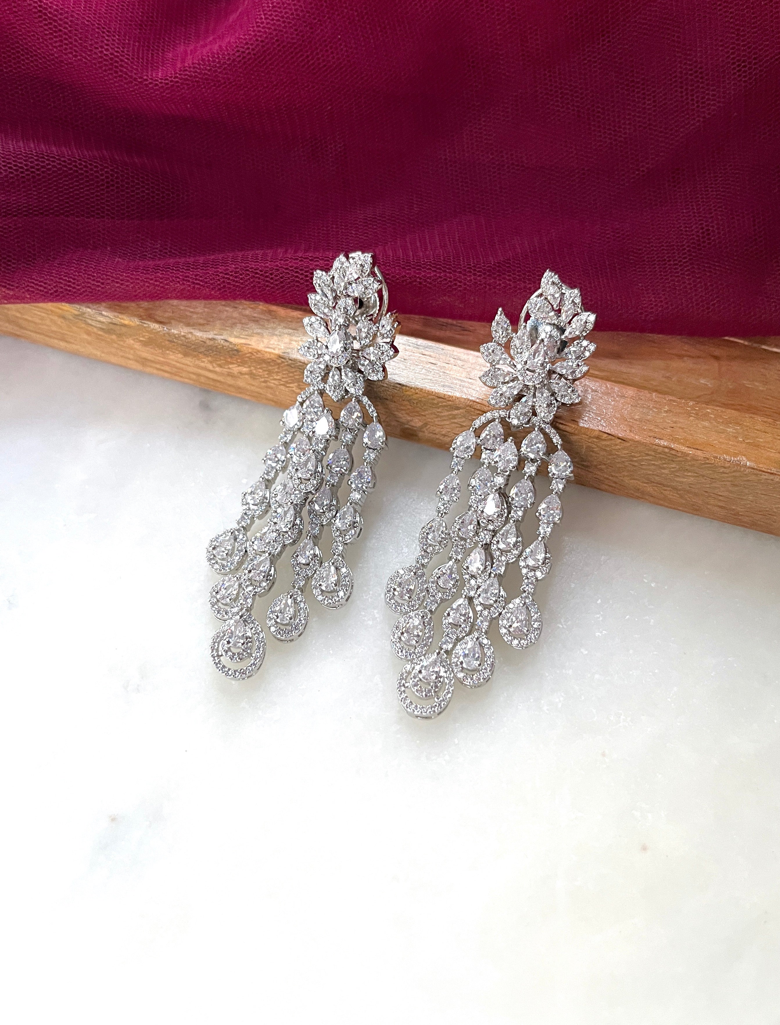 Isabell Diamond Waterfall Designer Earrings