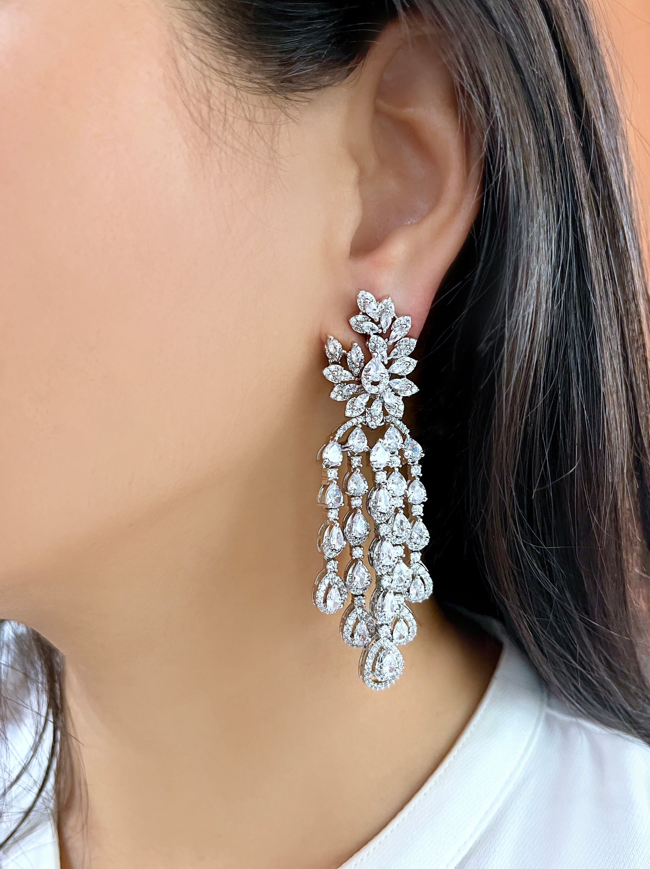 Isabell Diamond Waterfall Designer Earrings