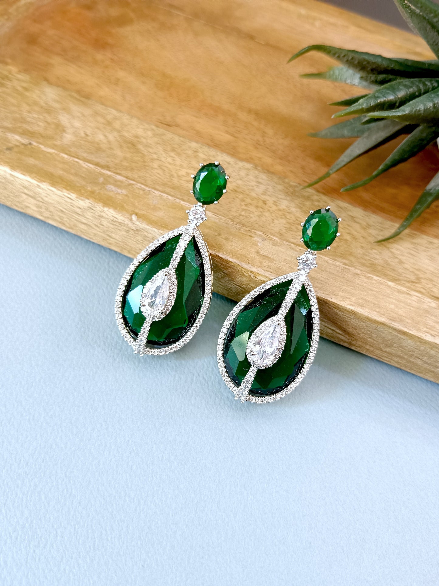 Nova Diamond and Color Drop Earrings