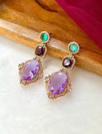 Clara Tri Color Modern Golden Earrings