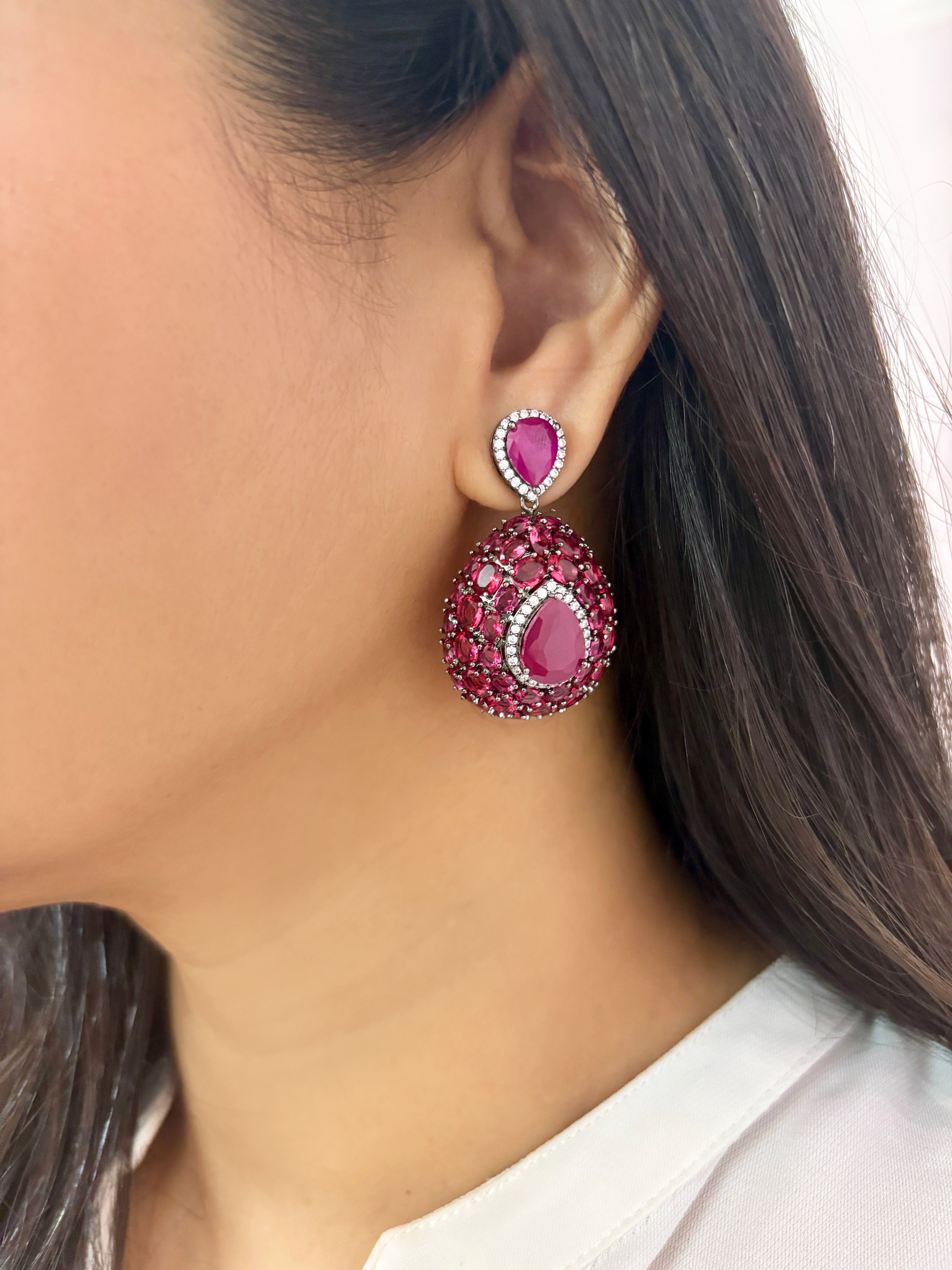 Tara Modern Gemstone Earrings