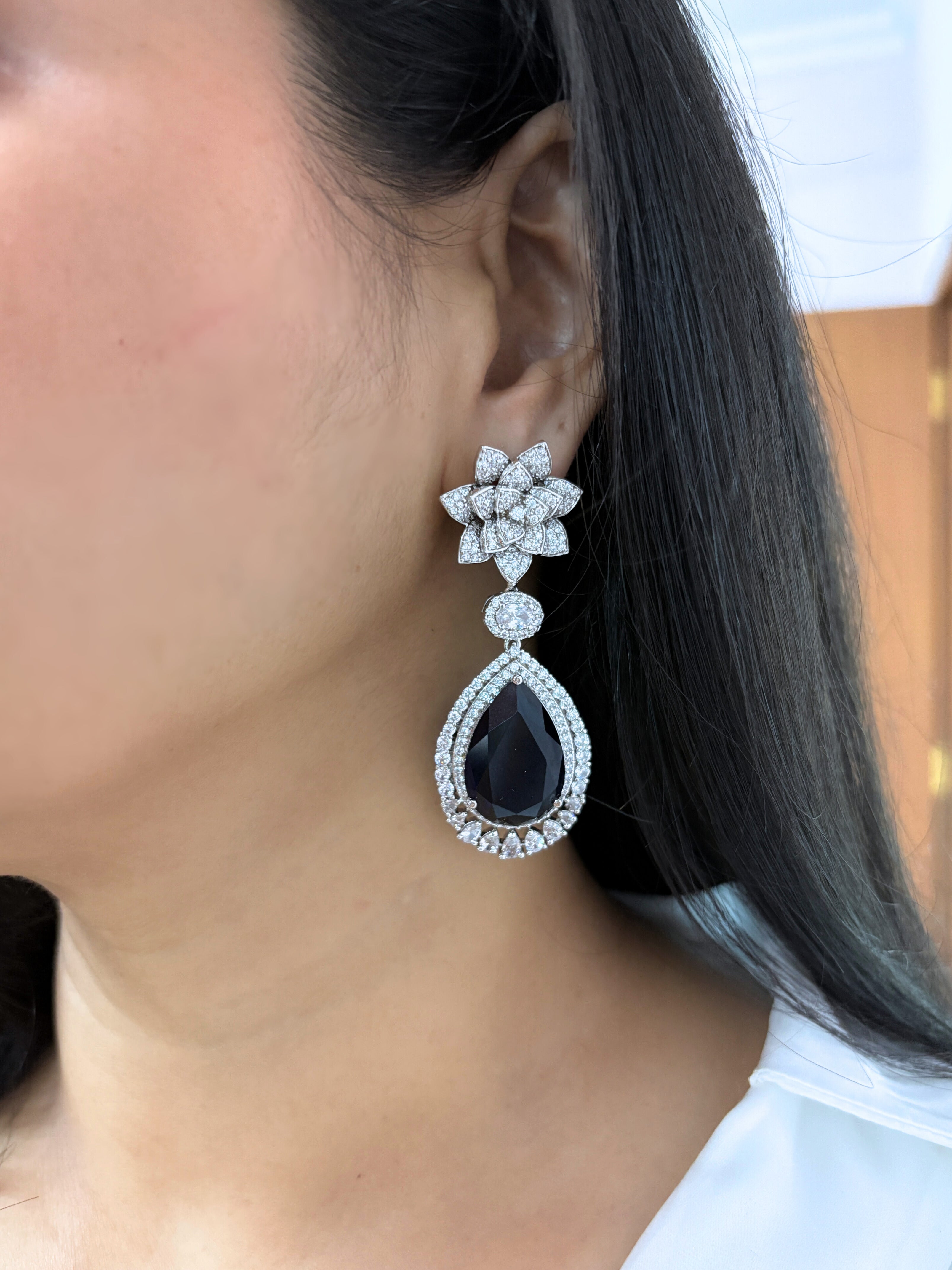 Emily Diamond Statement Earrings