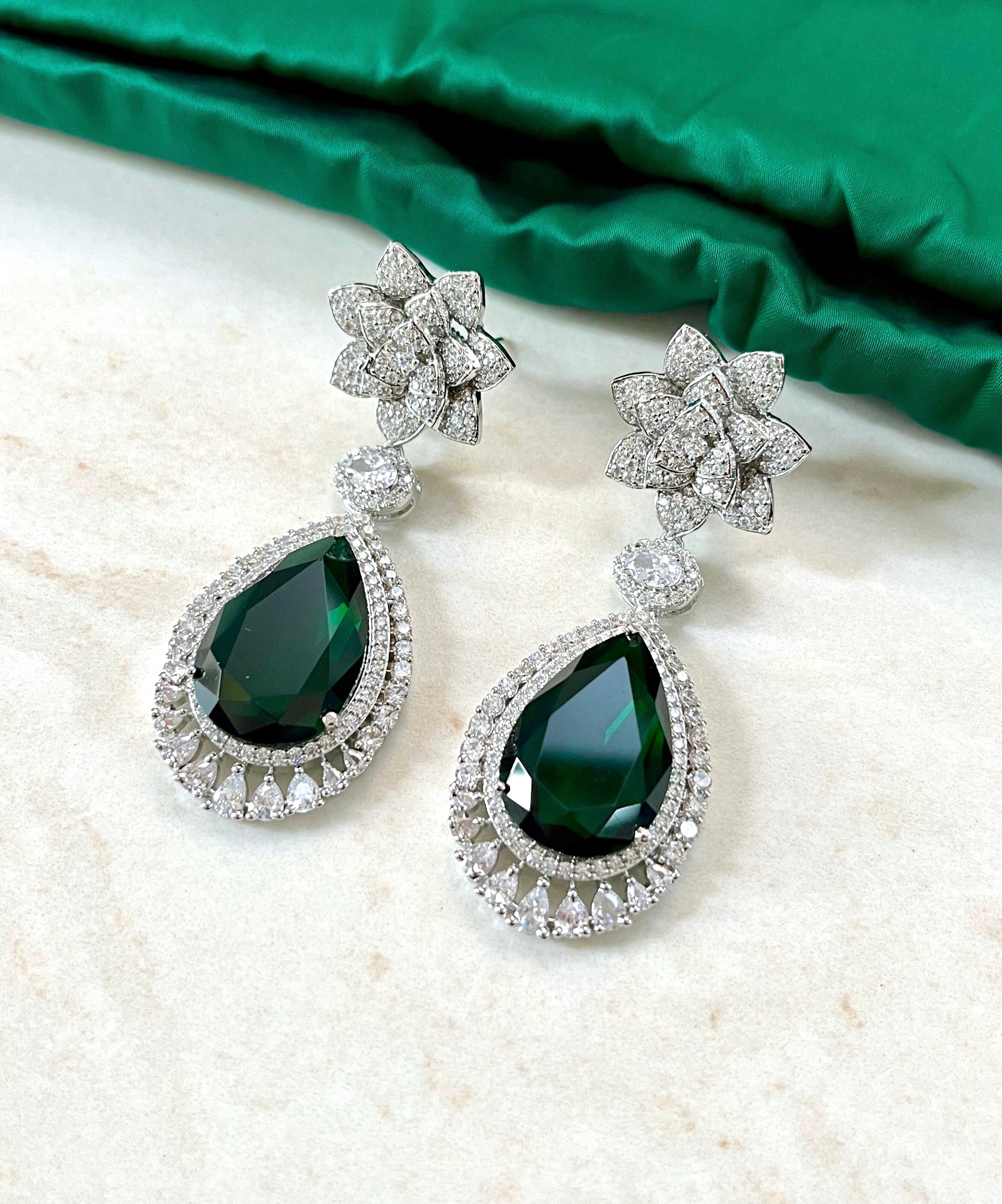 Emily Diamond Statement Earrings
