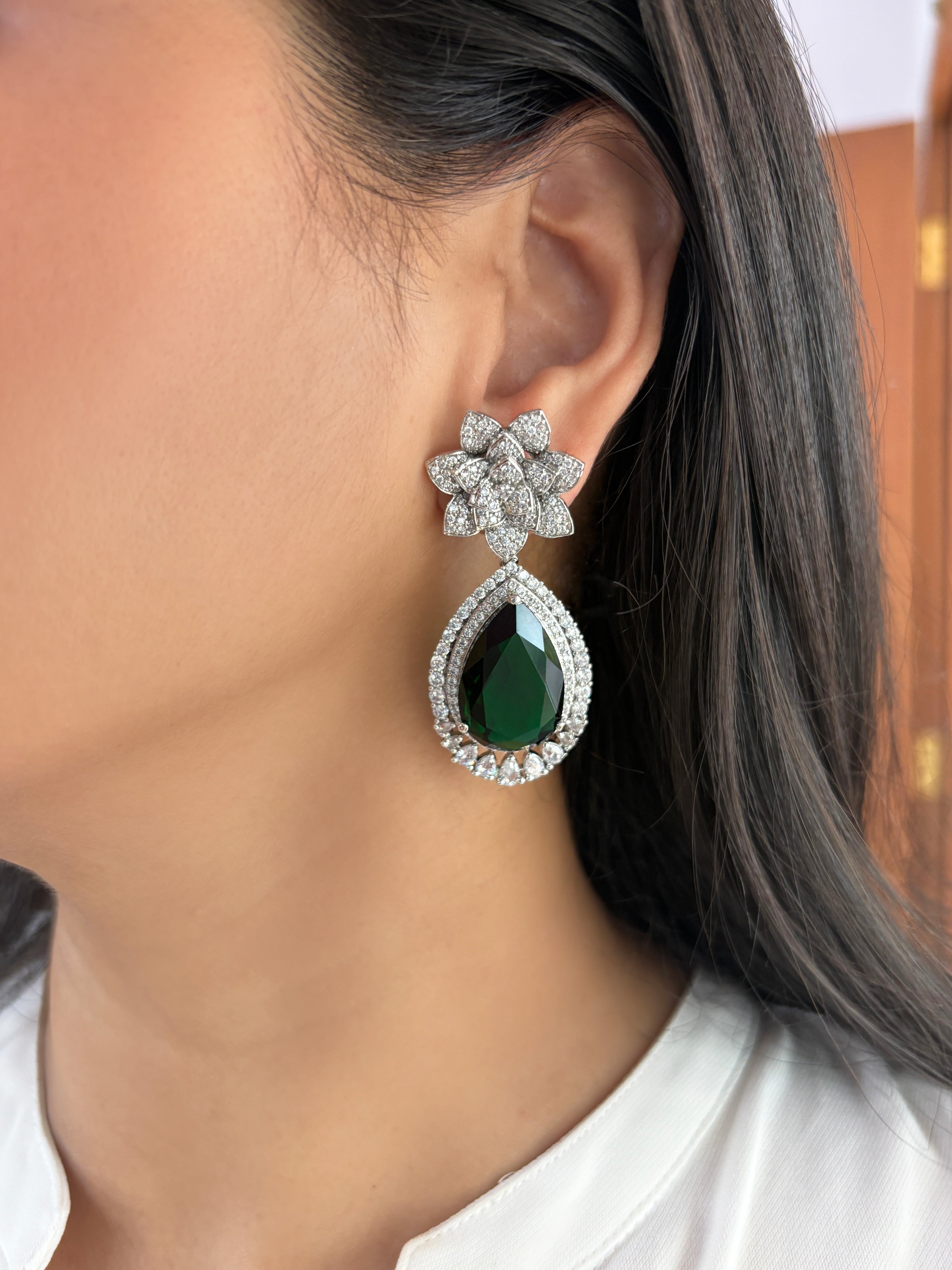 Emily Diamond Statement Earrings