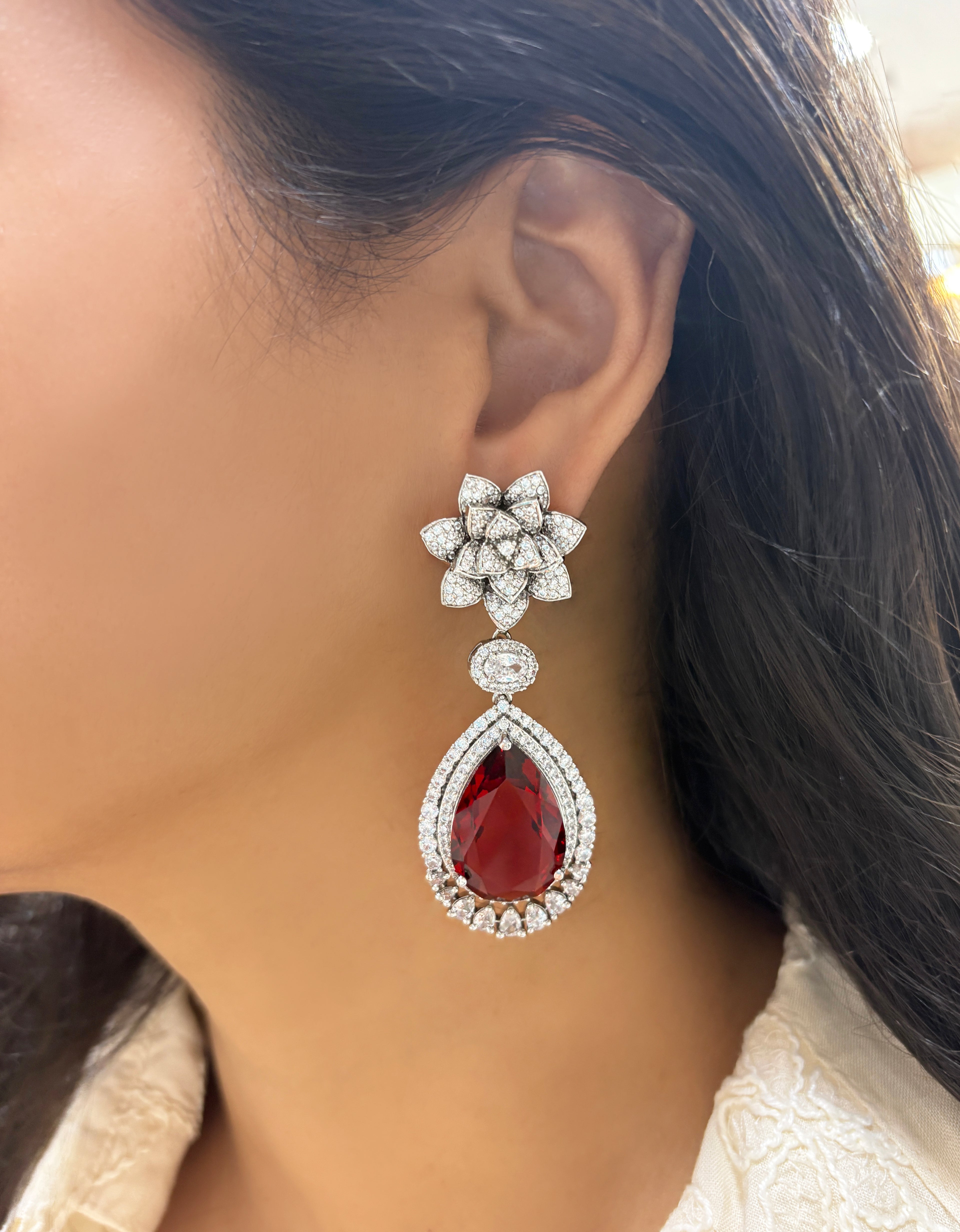 Emily Diamond Statement Earrings