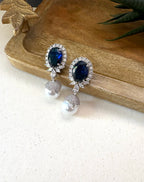 Ashley Designer Diamond & Pearl Earrings