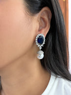 Ashley Designer Diamond & Pearl Earrings