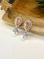 Ashley Designer Diamond & Pearl Earrings