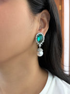 Ashley Designer Diamond & Pearl Earrings