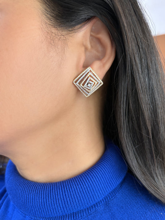 Concentric Diamond Studs