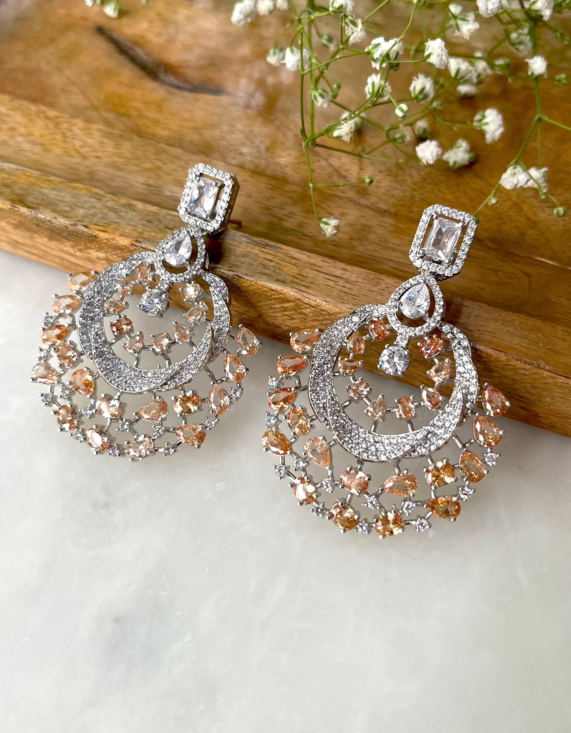 Diya Diamond Designer Earrings