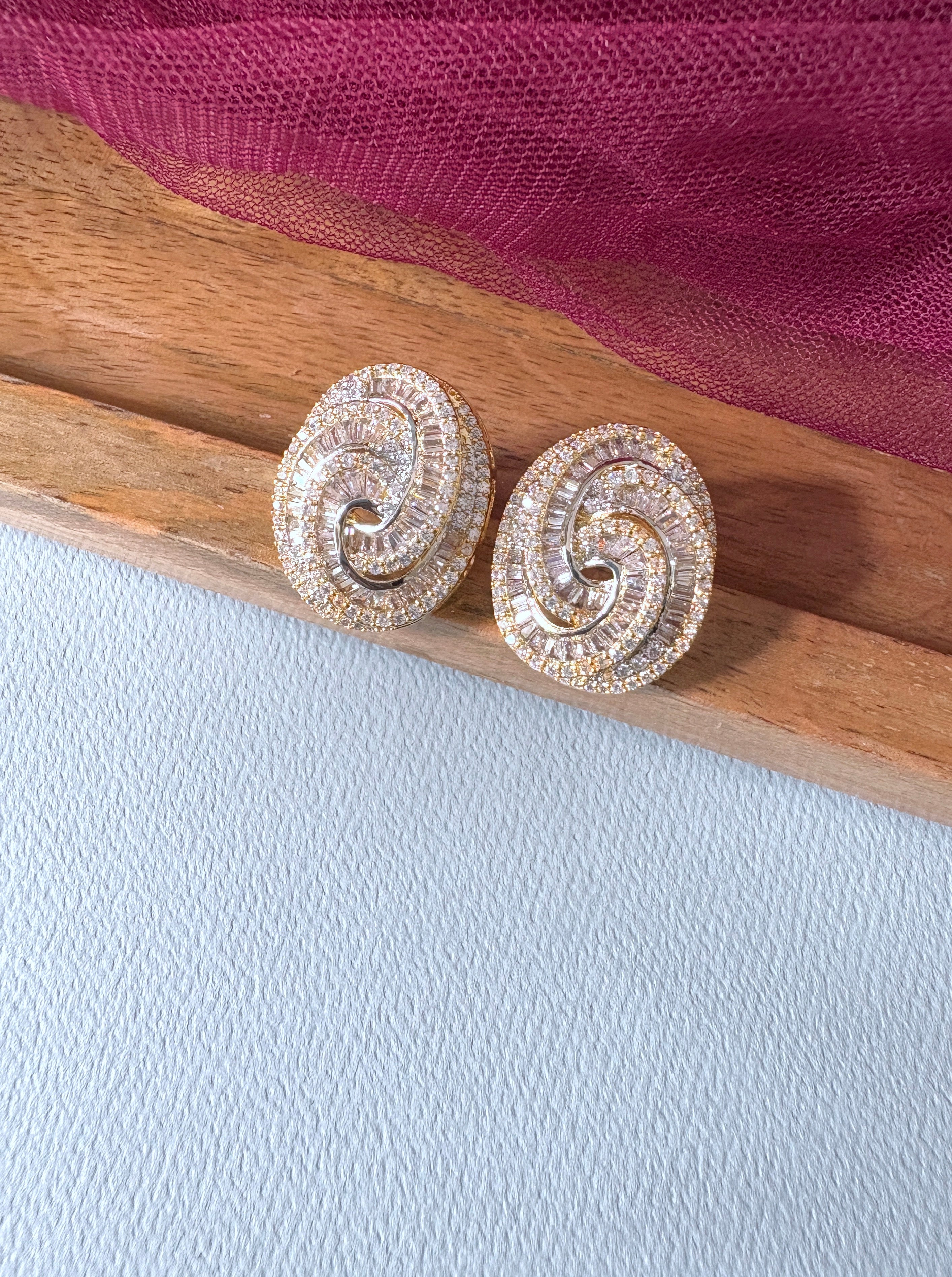 Stella Diamond Oval Studs
