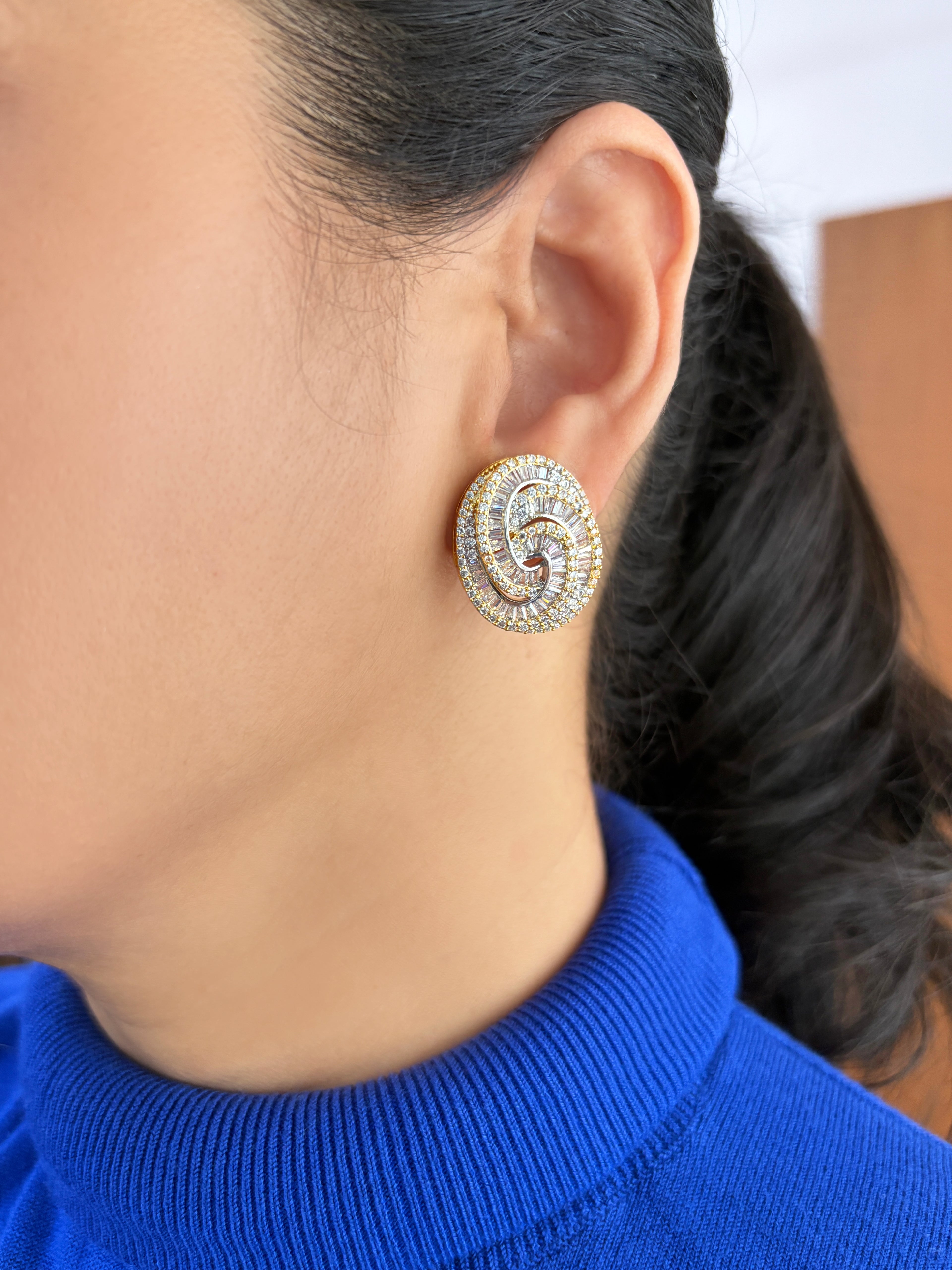 Stella Diamond Oval Studs